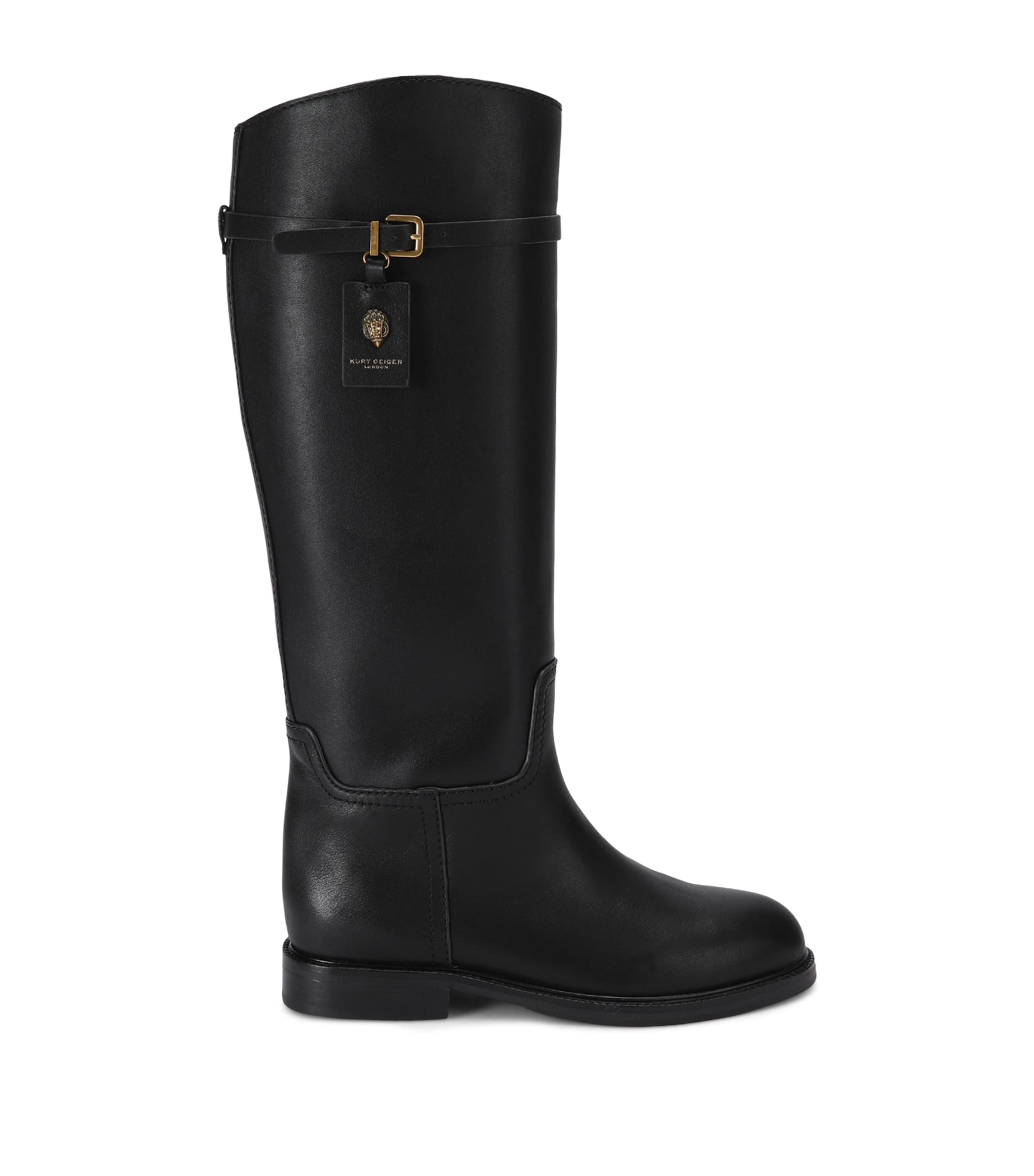 Kurt Geiger London Leather Sloane Riding Boots Black
