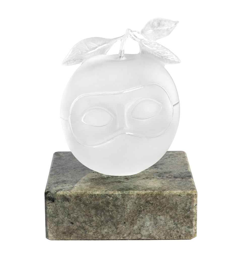 x René Magritte Right Masked Apple Sculpture
