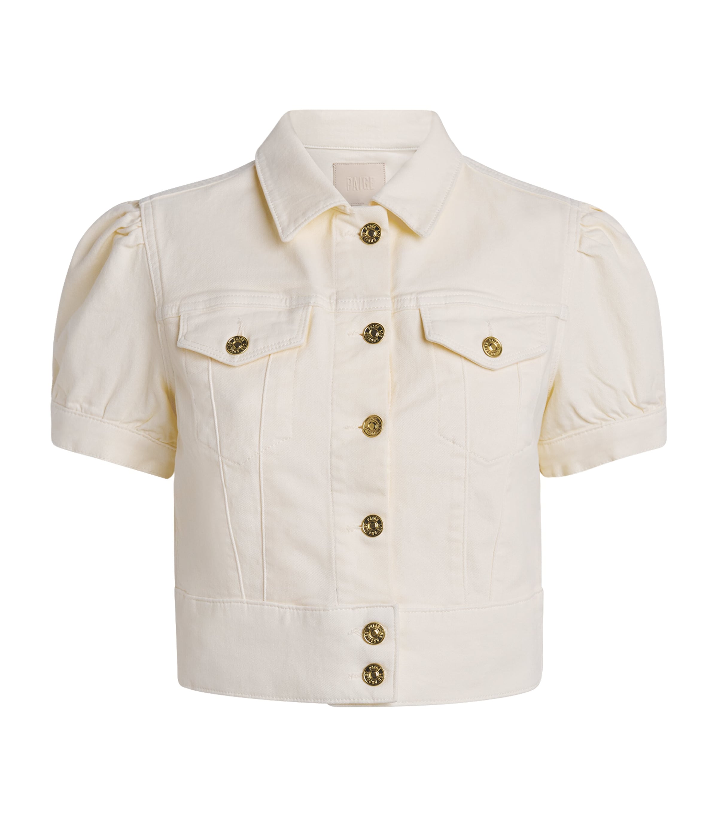 PAIGE Womens Kendra Denim Jacket Tonal Ecru