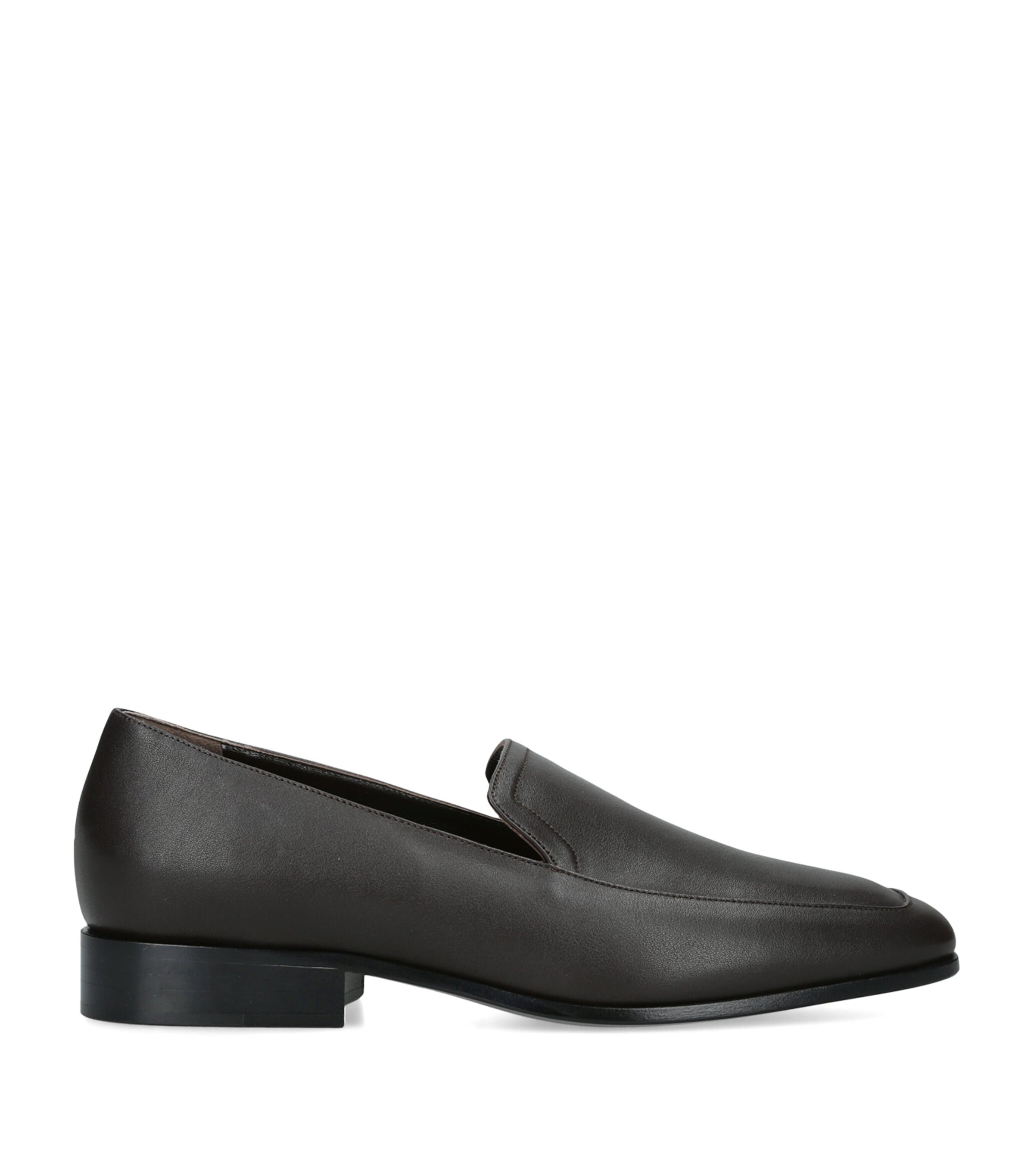 Herbert Levine Leather The Real Deal Loafers 25 Dark Brown