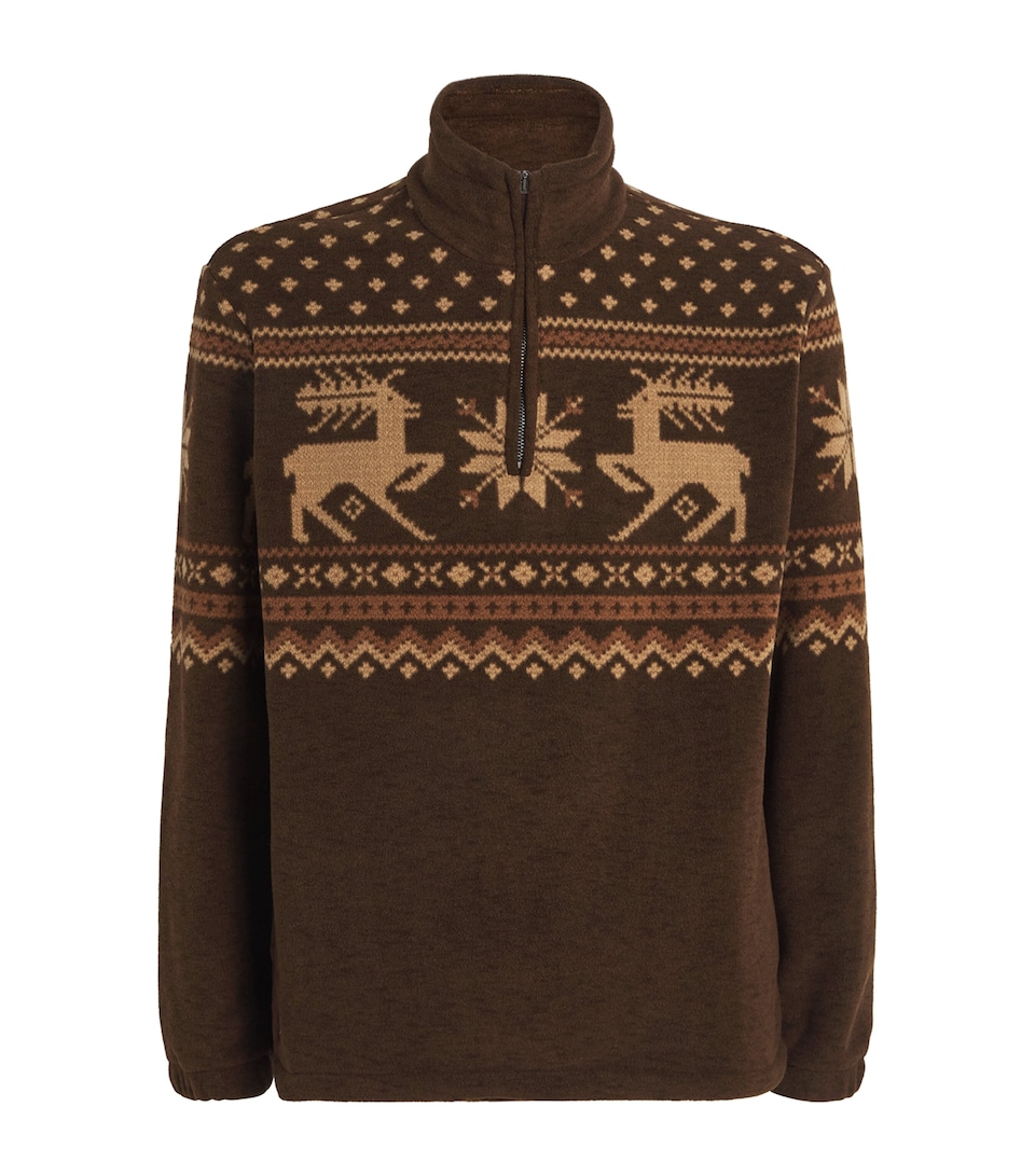 Fleece Fair Isle Quarter-Zip Sweatshirt