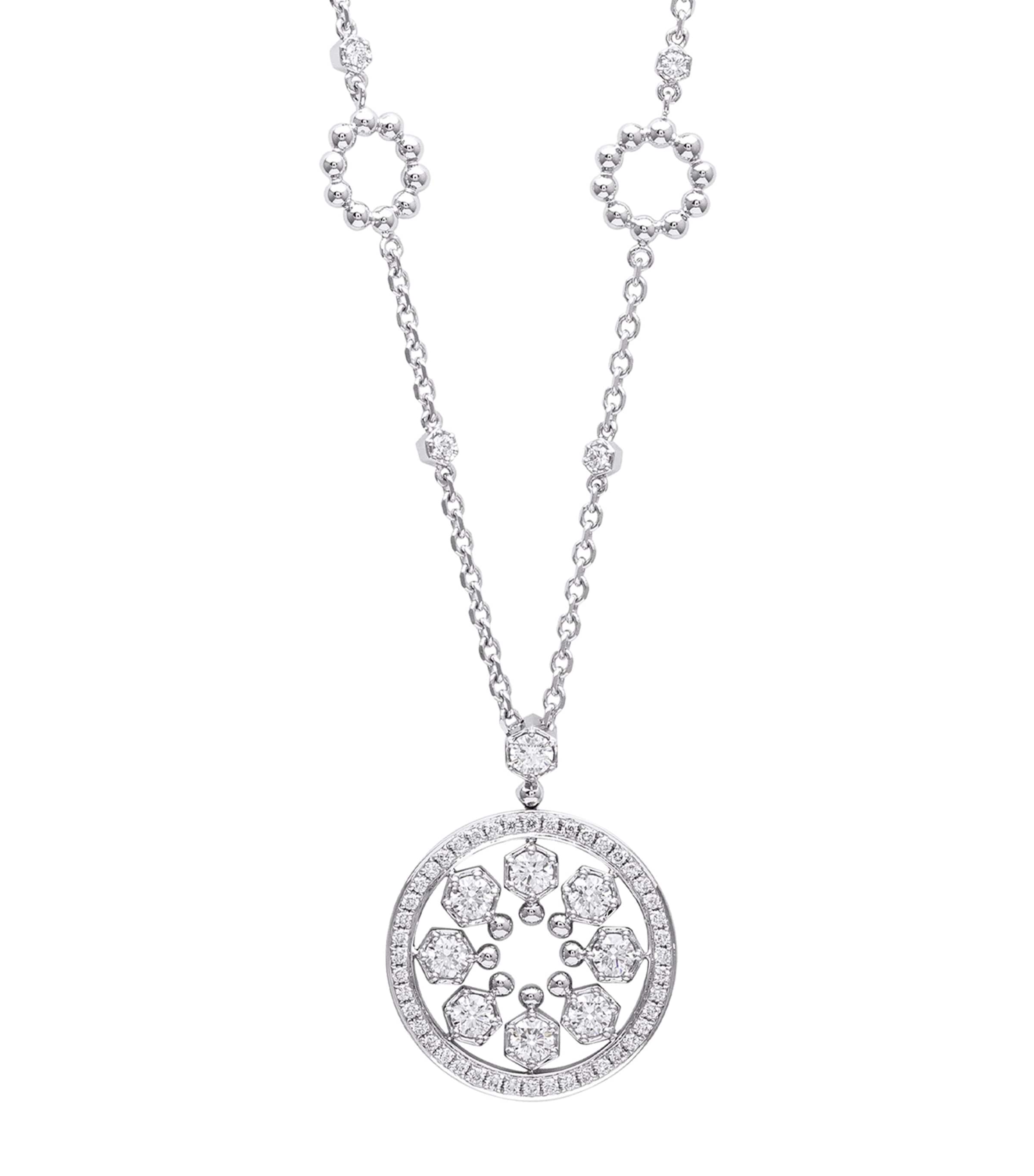 White Gold and Diamond Circus Classic Pendant Necklace