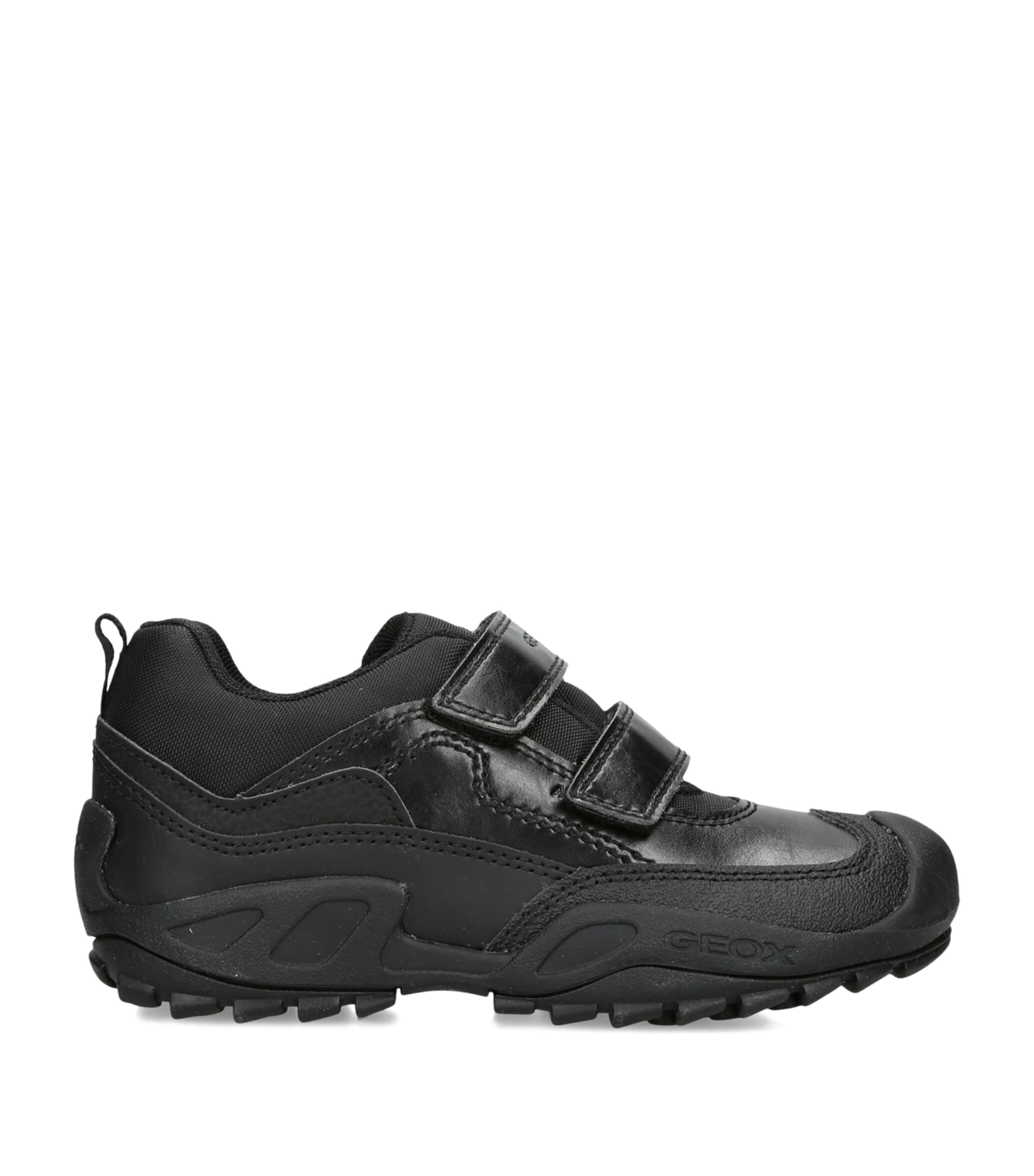 Geox Kids Leather Savage School Shoes Black