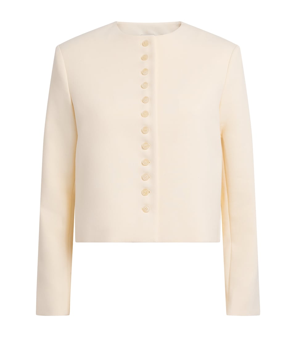 Almada Label Womens Cropped Funda Jacket Cream