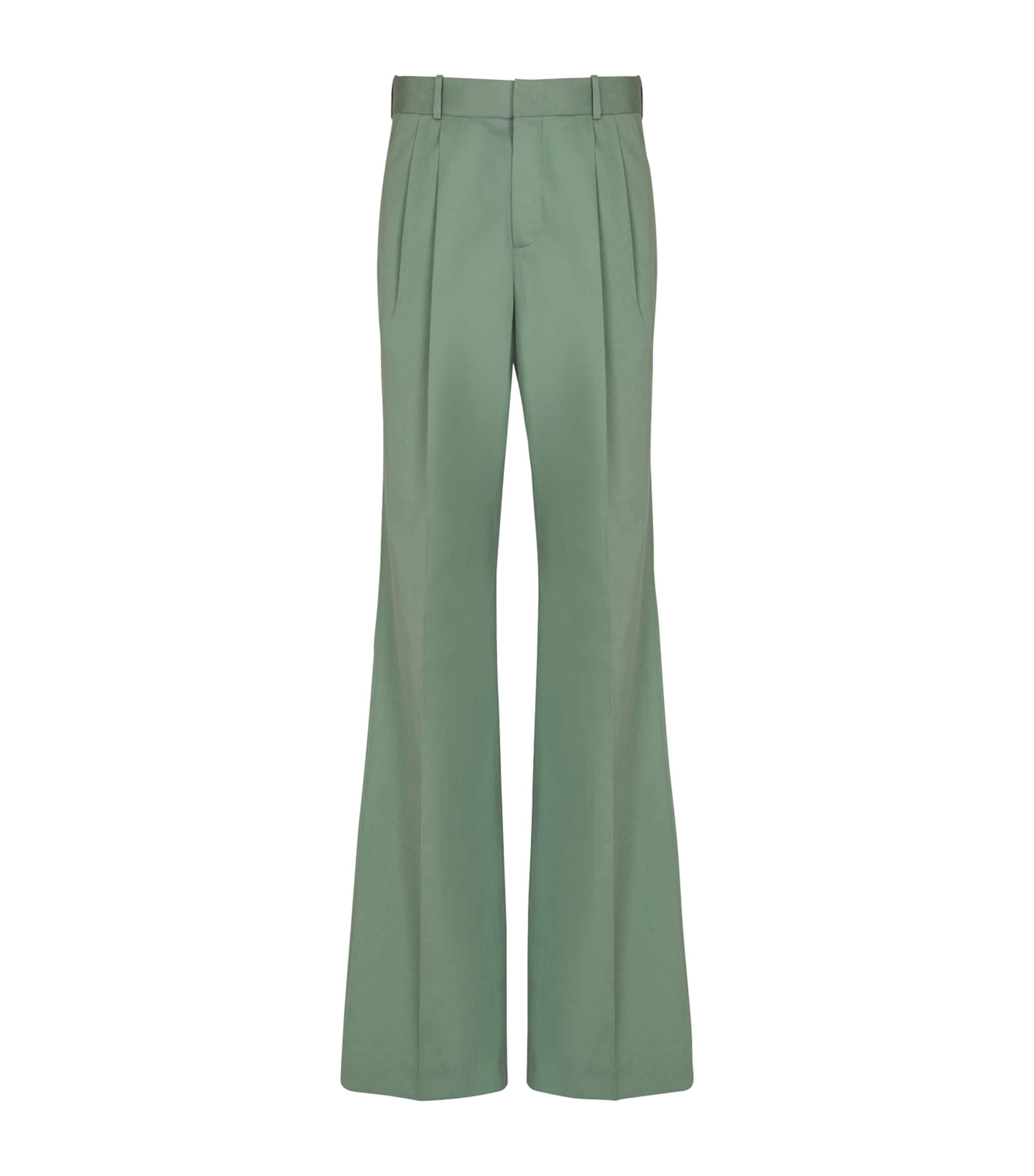 Cotton Pleated Trousers