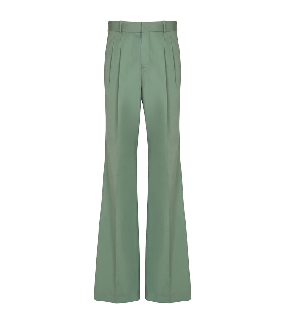Cotton Pleated Trousers