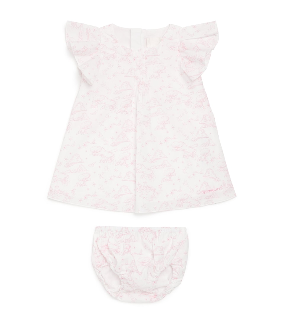 Givenchy Kids Cotton Printed Dress and Bloomers Set (1-18 Months) Pink