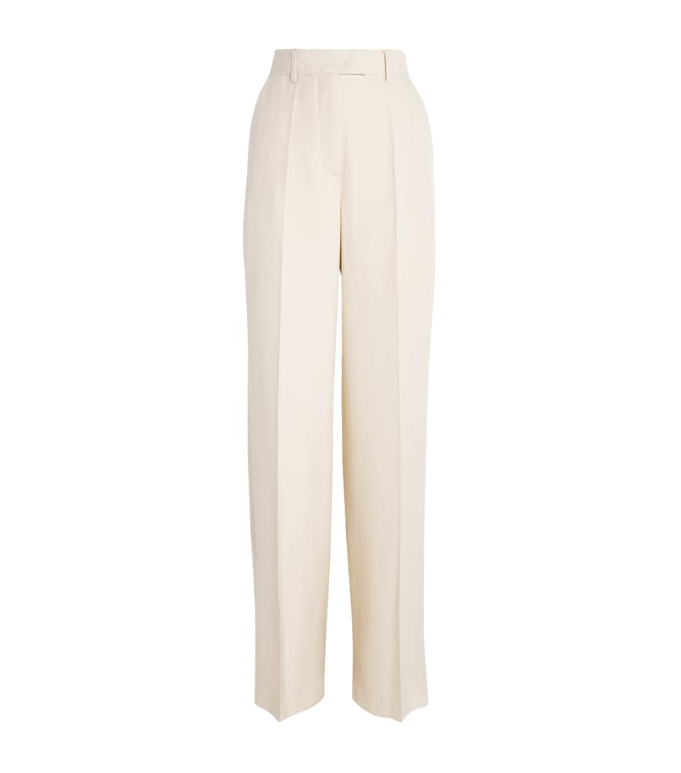 Linen-Cotton Tailored Trousers
