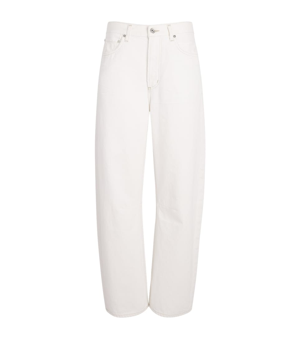 Citizens of Humanity Womens Miro Barrel-Leg Relaxed Jeans Soft White