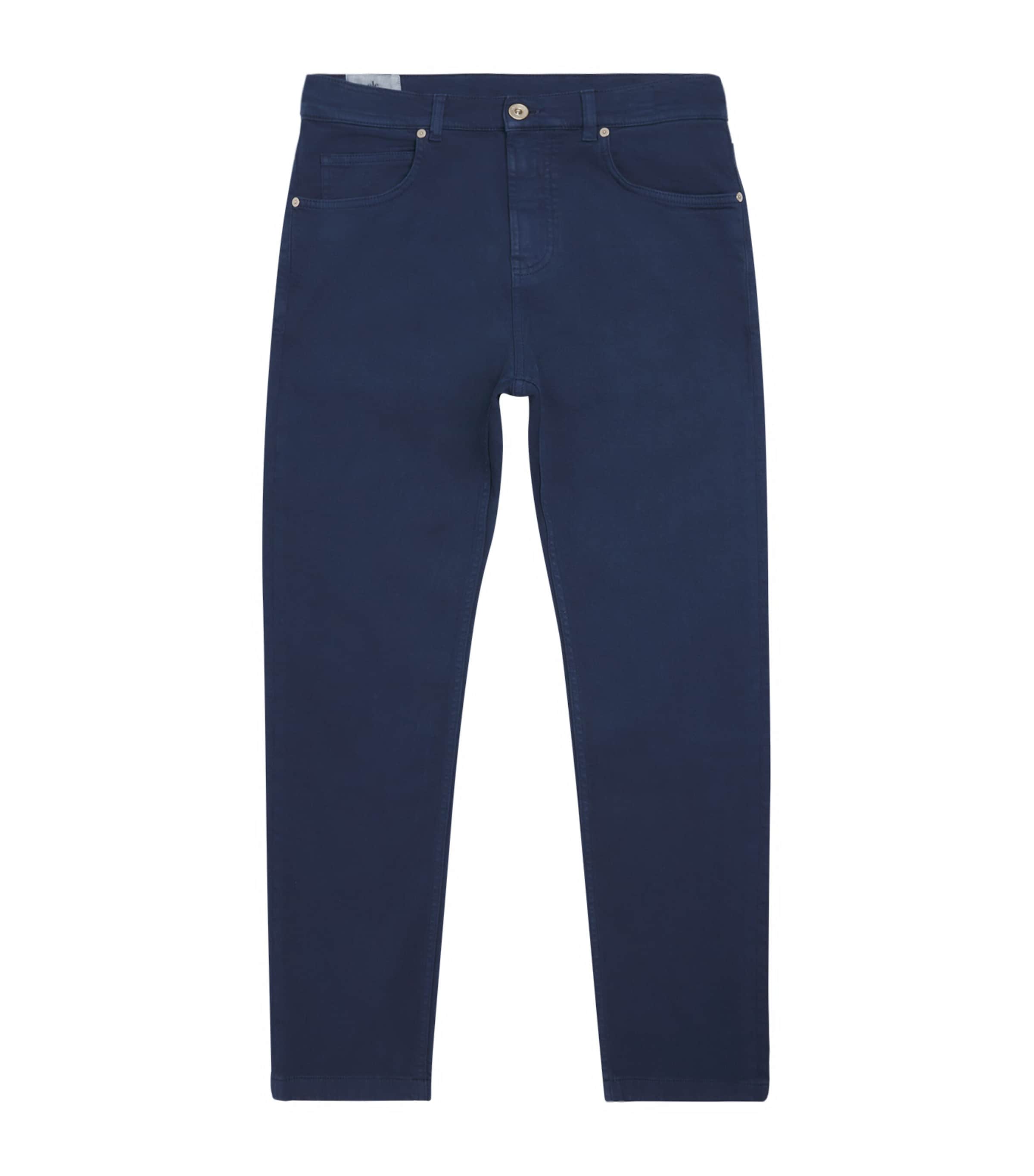 Eleventy Mens Stretch-Cotton Slim Jeans Royal