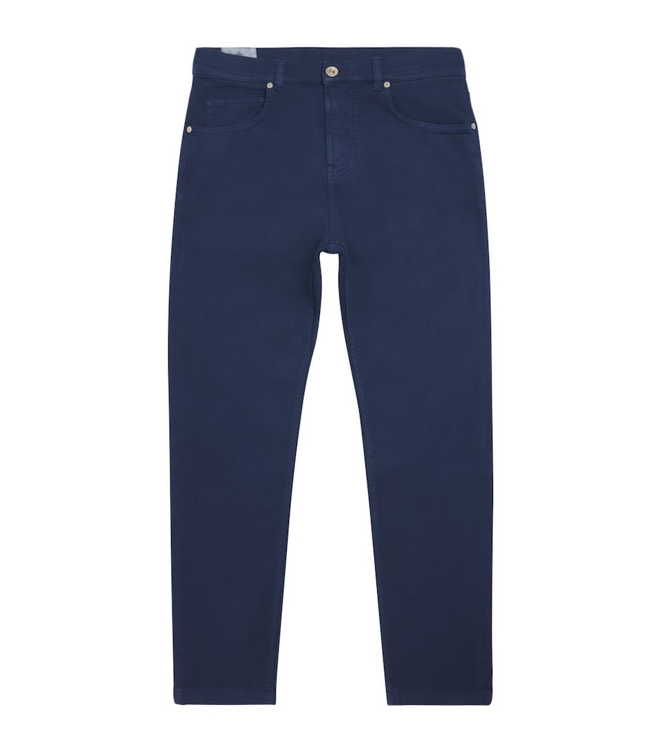 Eleventy Mens Stretch-Cotton Slim Jeans Royal