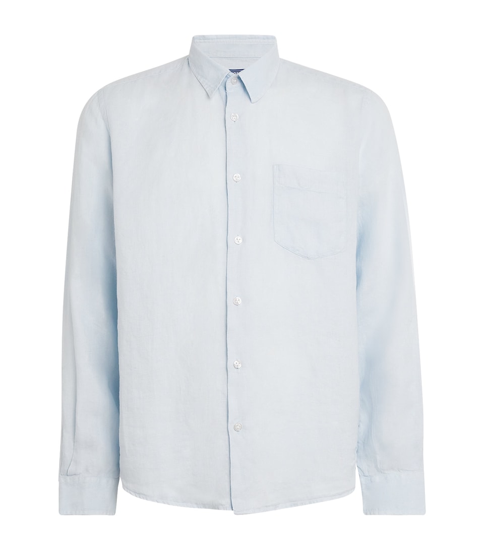 Linen Embroidered Caroubis Shirt