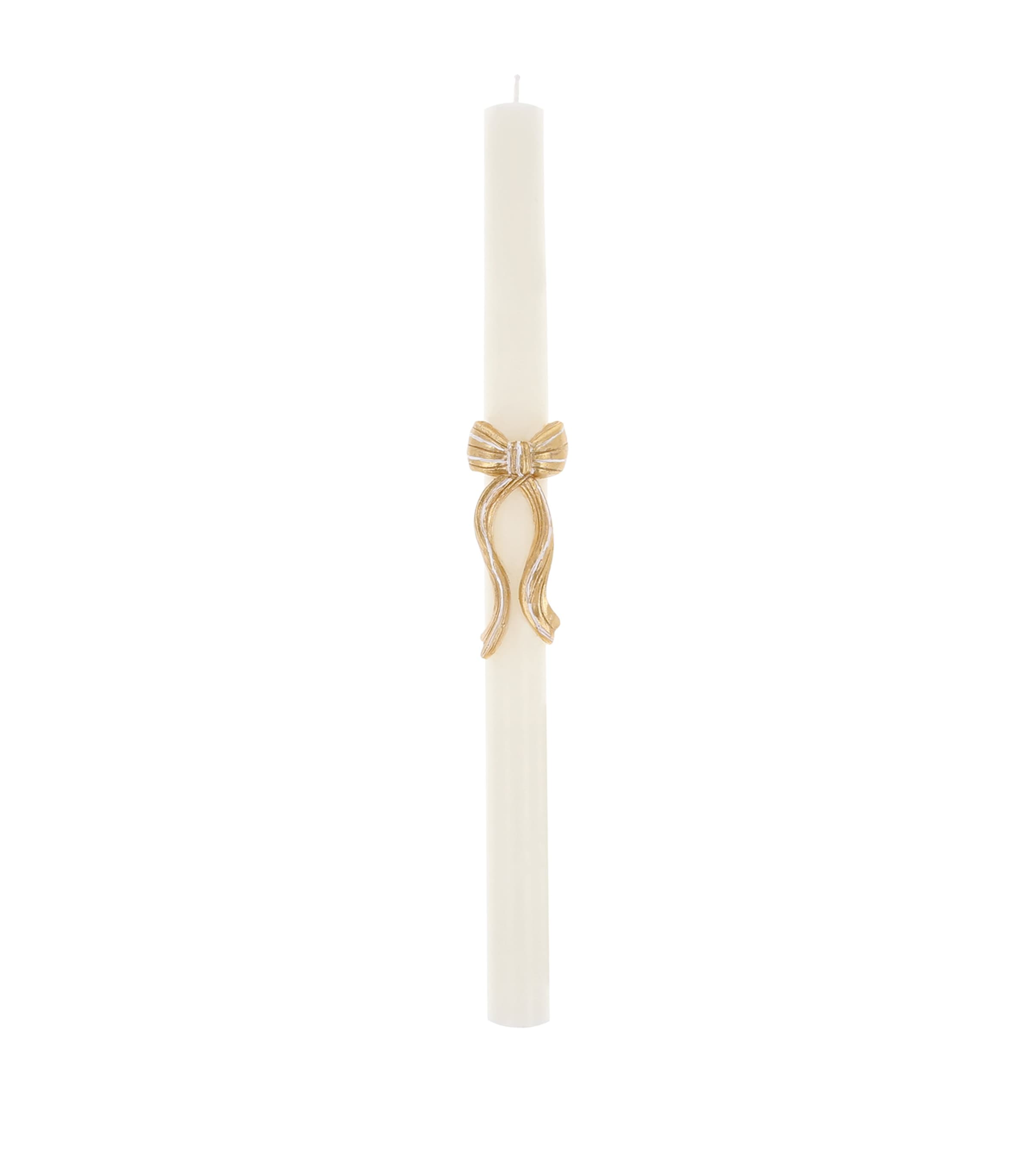 Meri Meri Stripey Bow Candle Gold
