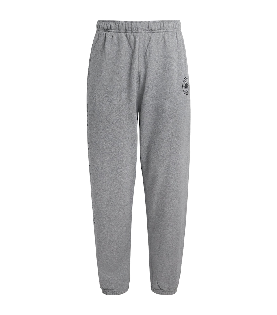 Canada Goose Mens Organic Cotton Printed Rove Sweatpants Stone Heather