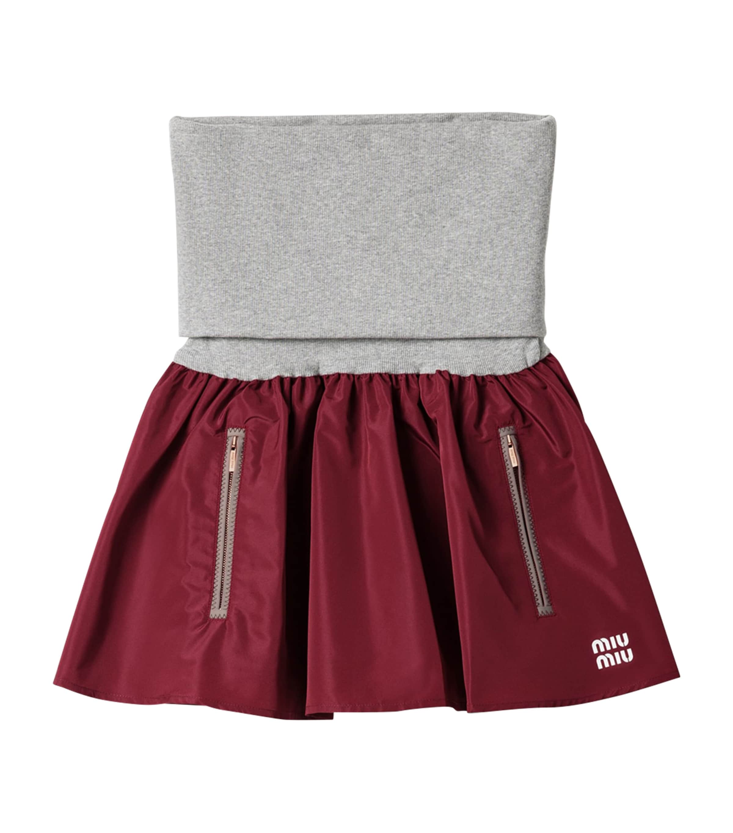 Miu Miu Womens Technical Layered Mini Skirt