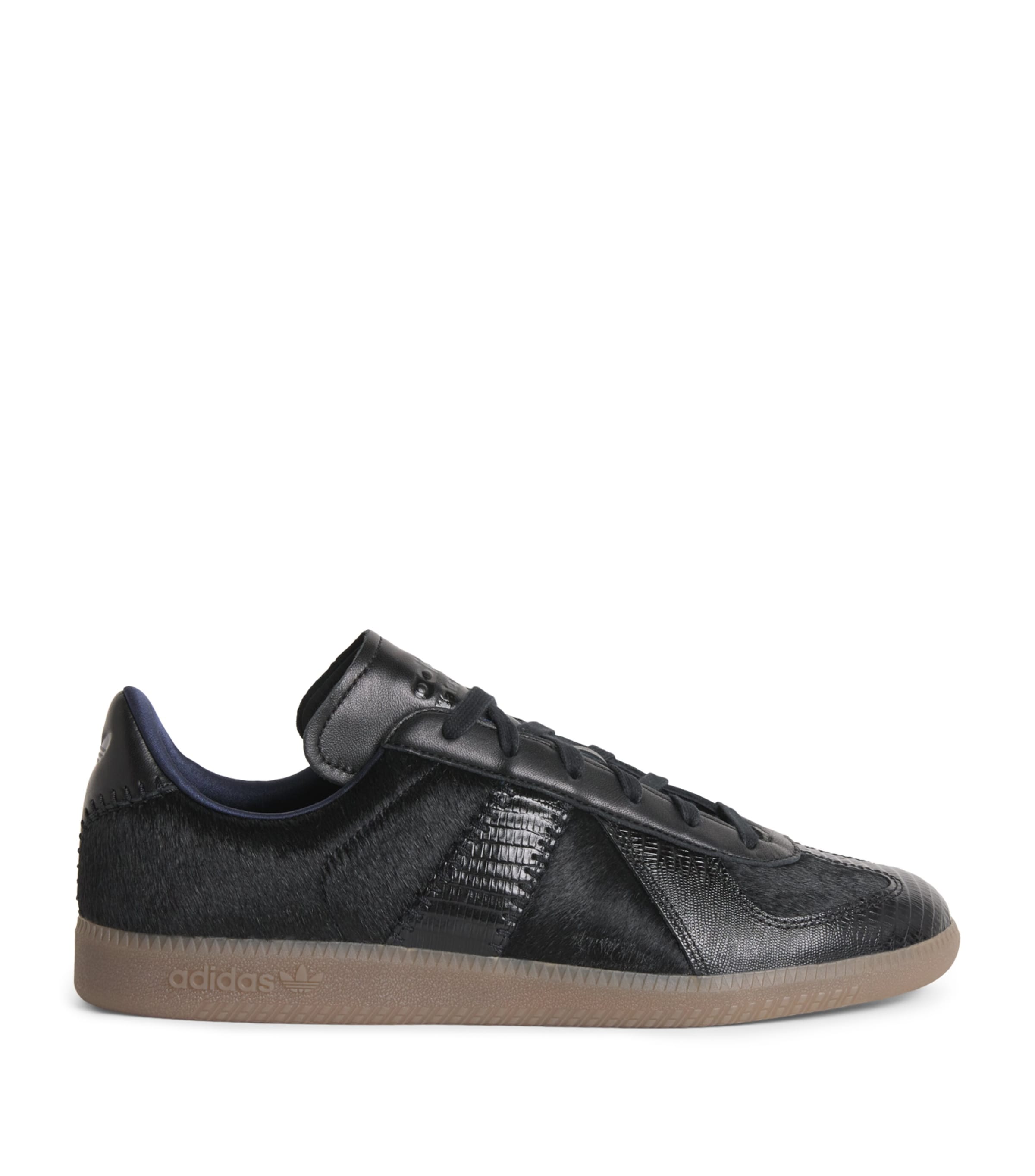 adidas x Wales Bonner Leather and Calf Hair BW Army Sneakers Cr Blk/colgt