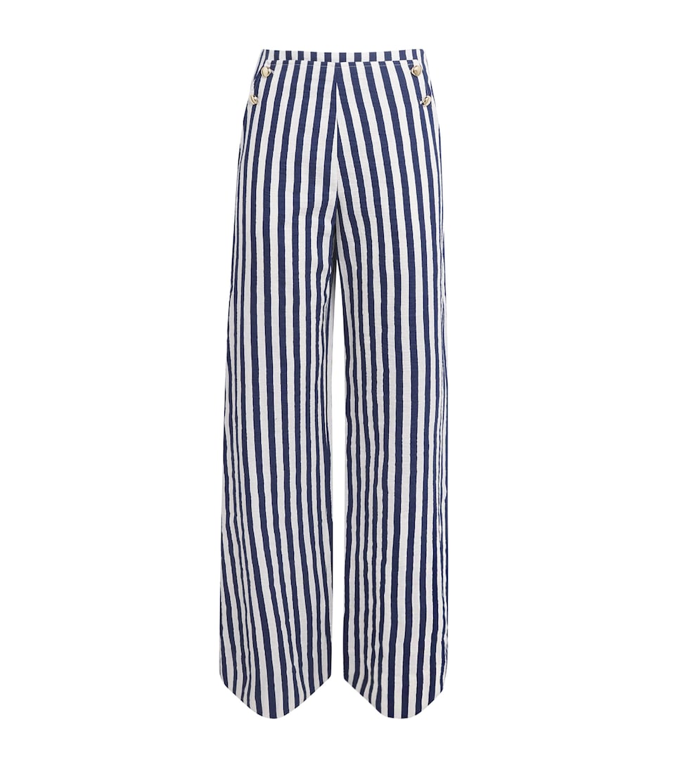 Stripe Wide-Leg Trousers