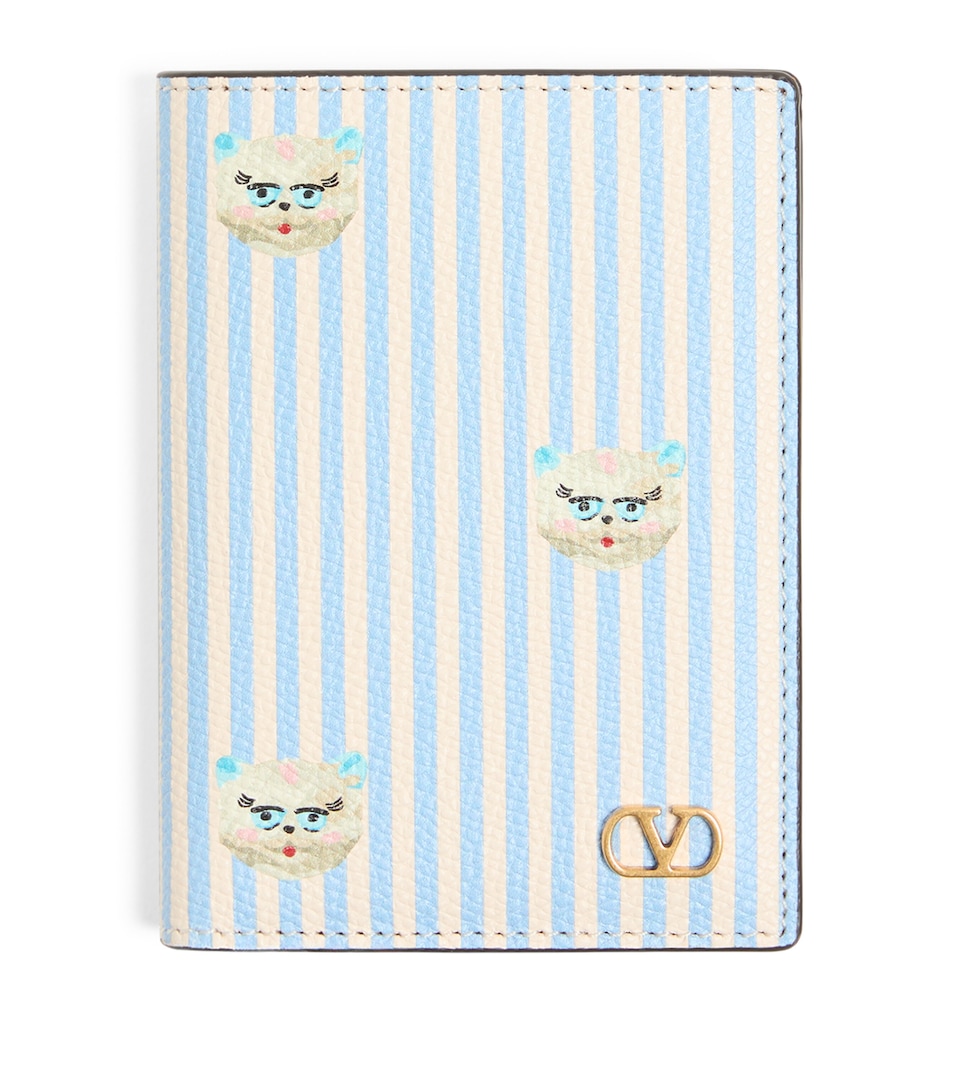 Calfskin Le Chat de la Maison Card Holder