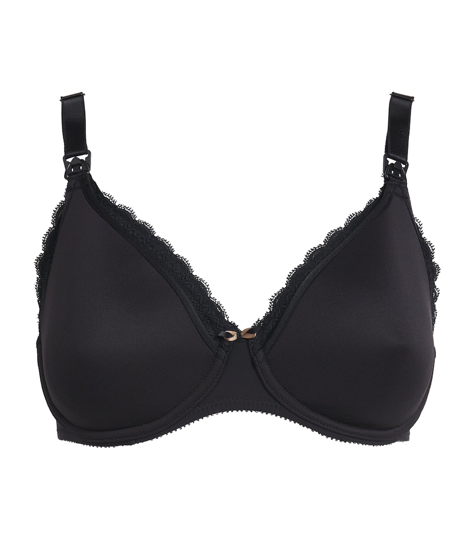 Chantelle Womens Lace-Trim Maternity Bra Black