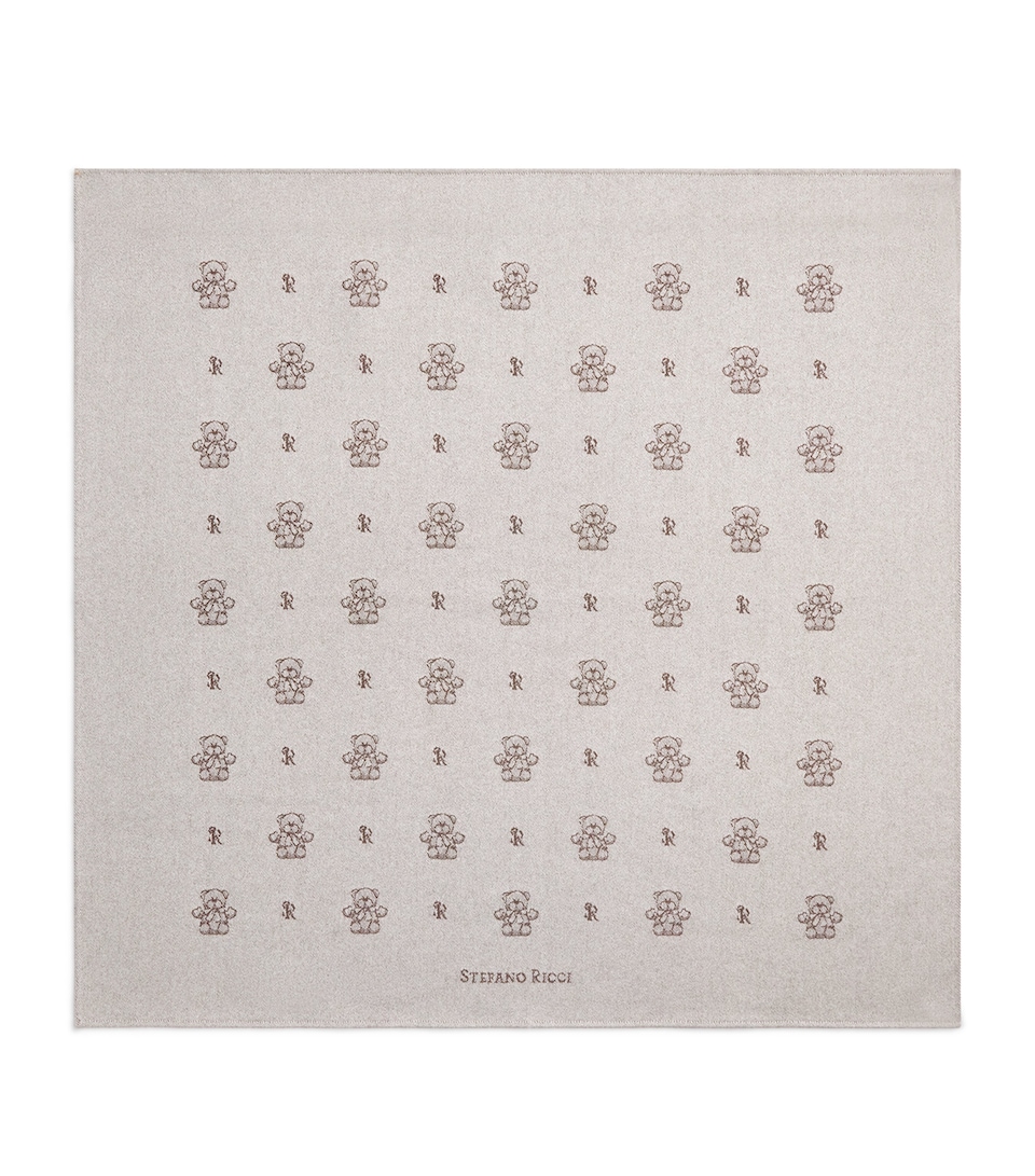 Stefano Ricci Kids Cashmere Teddy Blanket (90cm x 90cm)