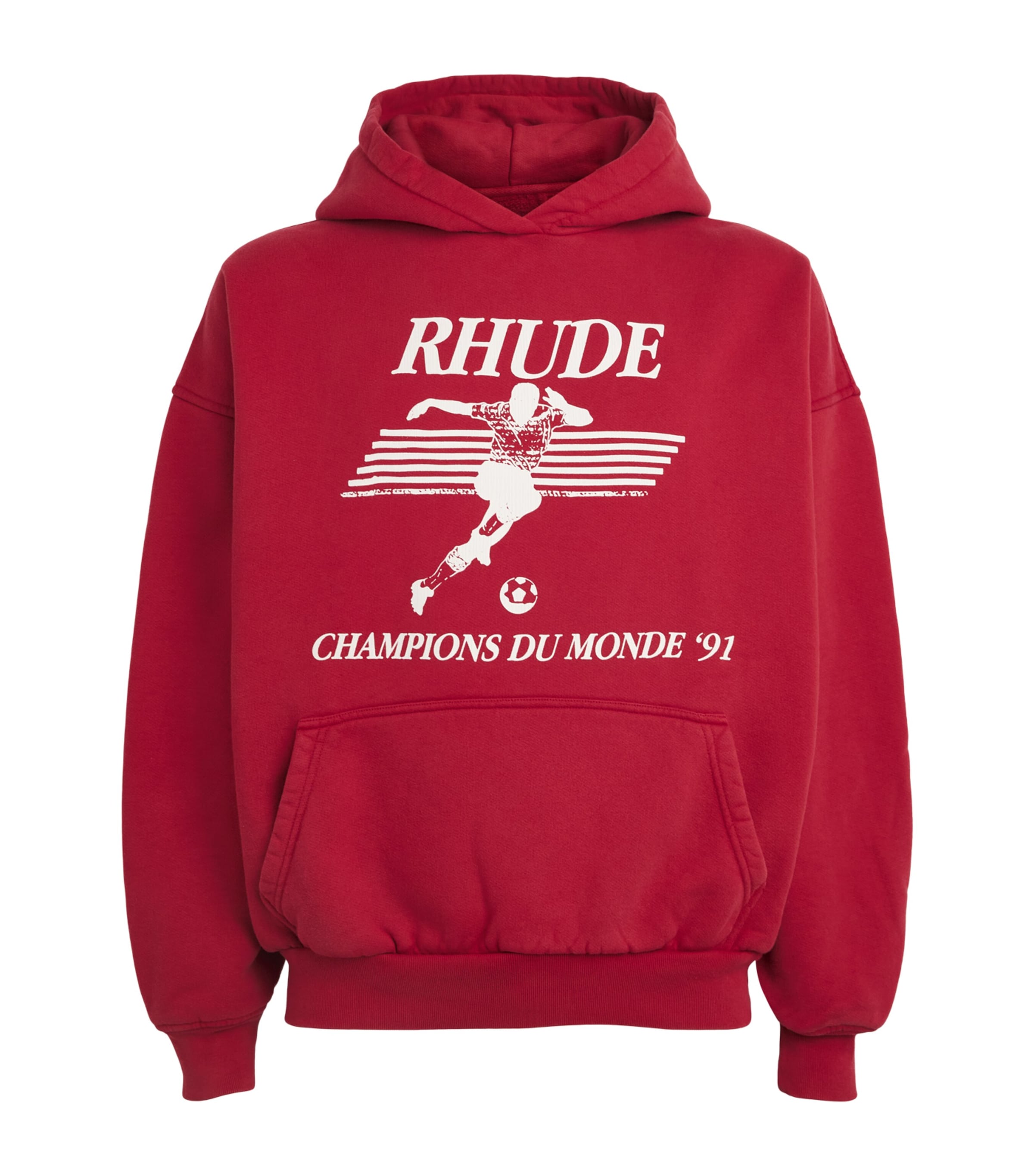 Rhude Mens Cotton Set Piece Hoodie Vntg Red/wht