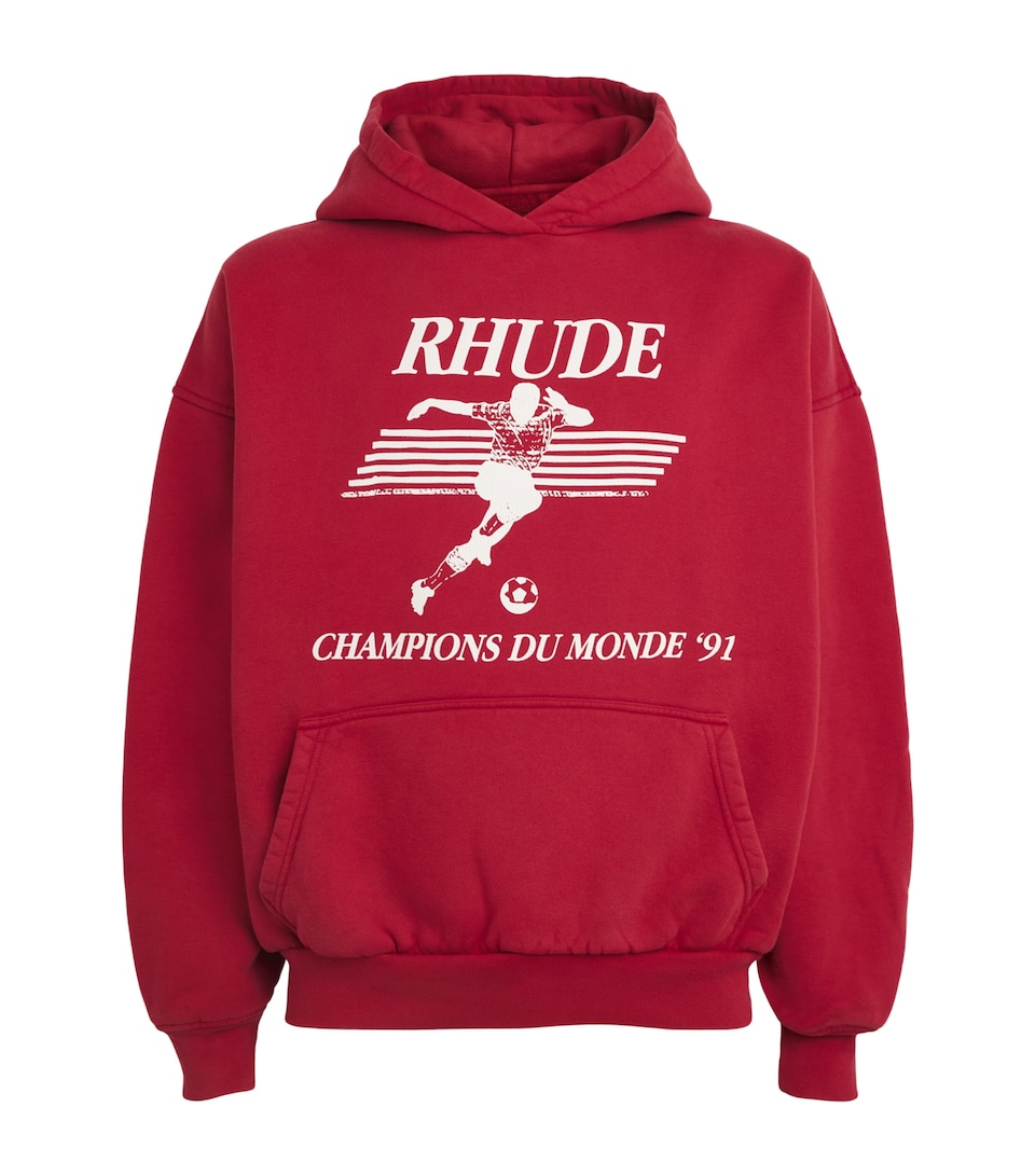 Rhude Mens Cotton Set Piece Hoodie Vntg Red/wht