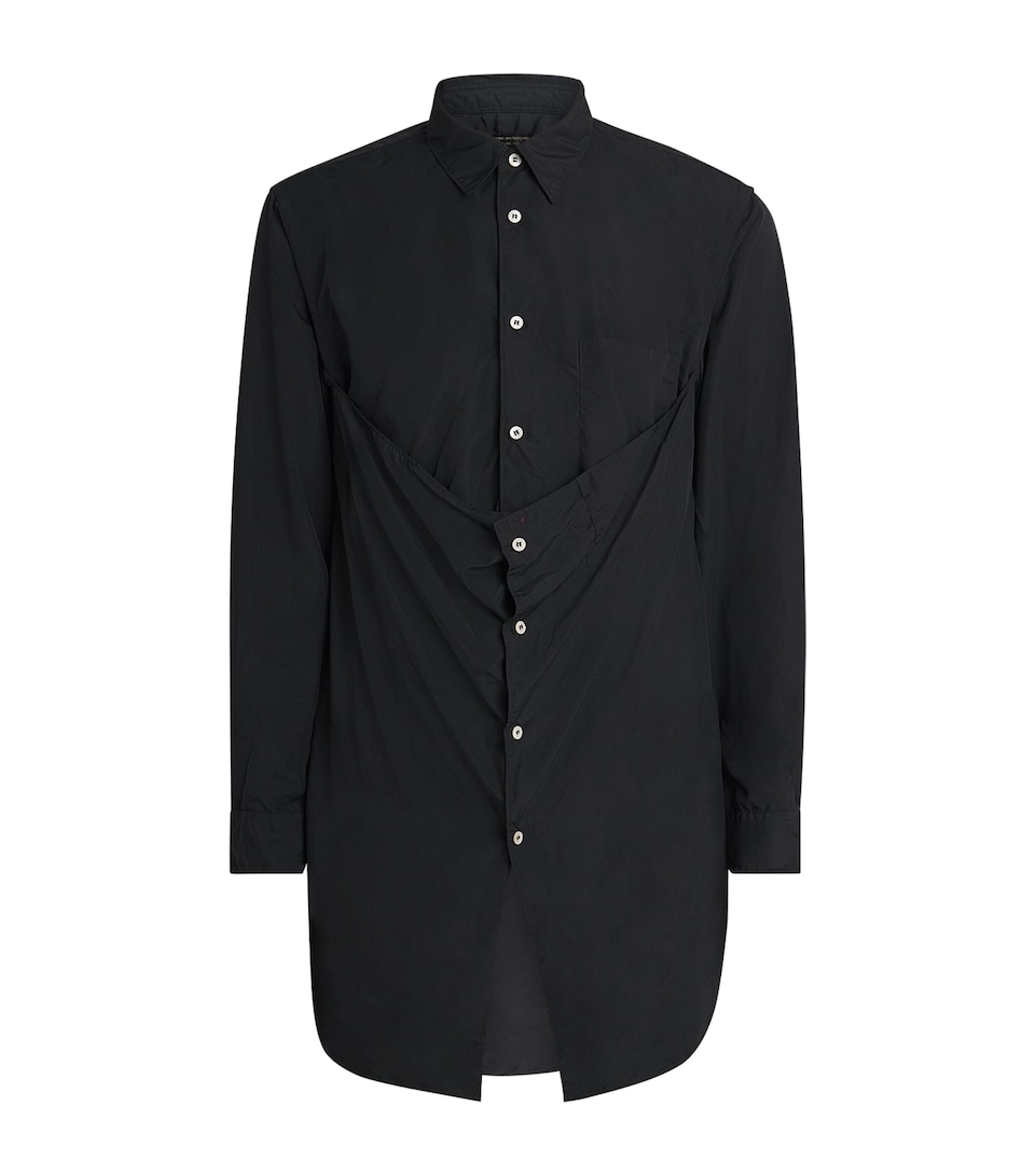 Comme Des Garçons Mens Cotton Layered Shirt Black