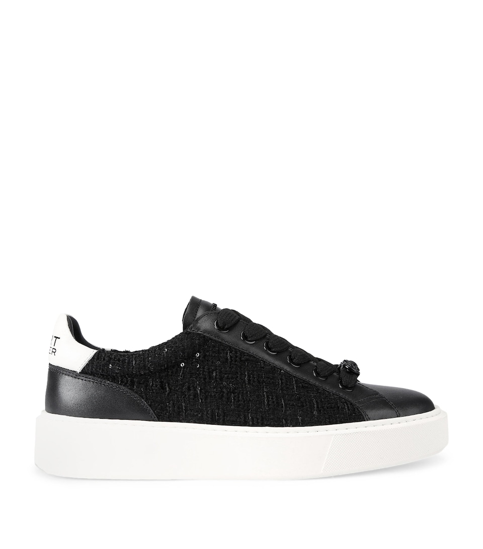 Kurt Geiger London Embellished Albion Retro Sneakers Blk/white