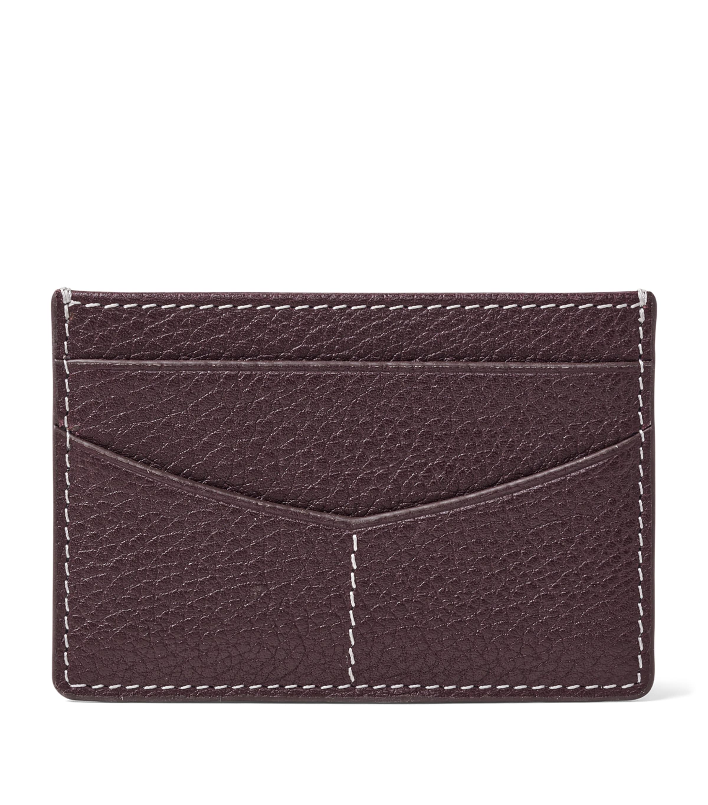 Aspinal Of London Leather Hudson Slim Card Holder Wine