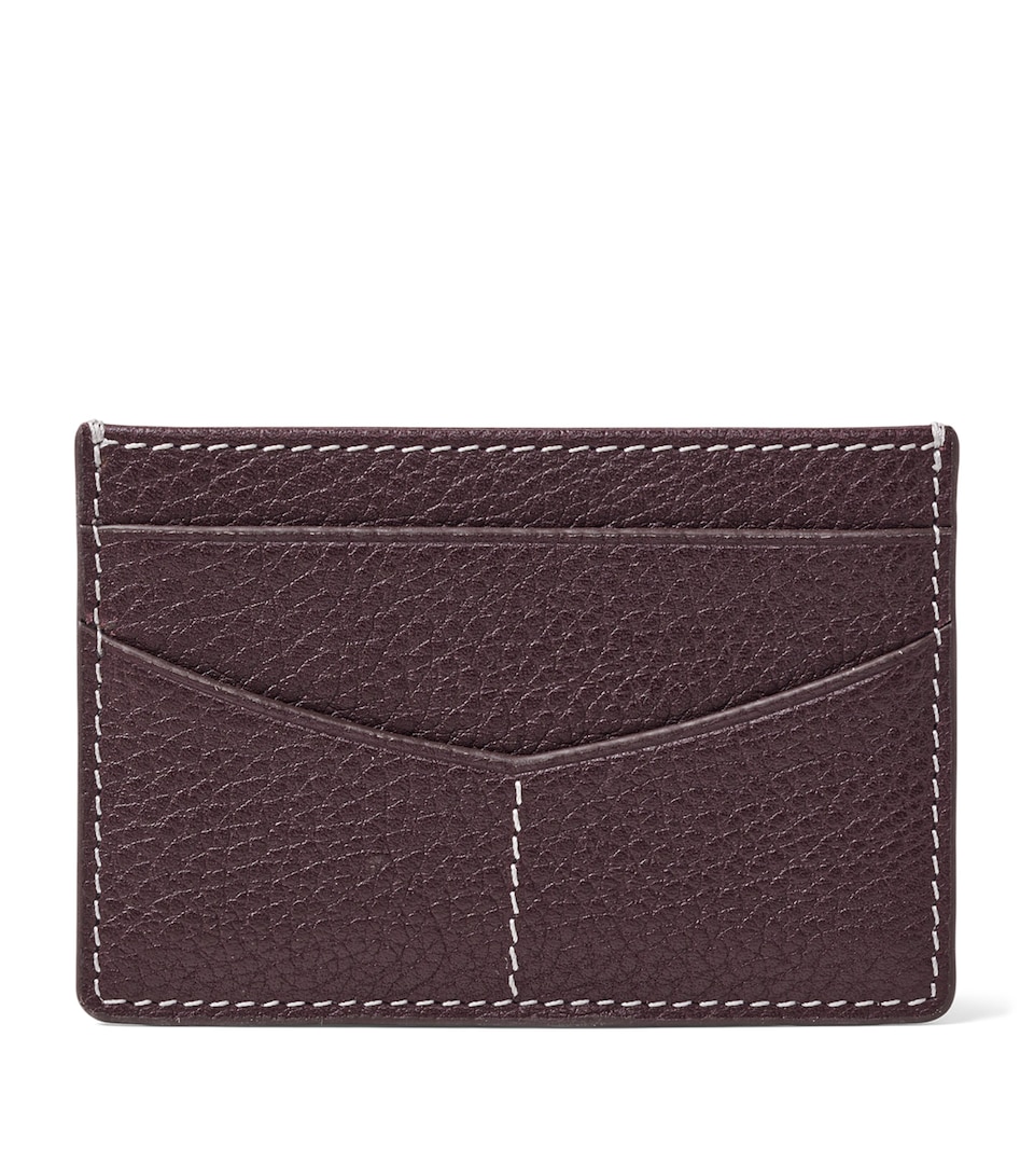 Aspinal Of London Leather Hudson Slim Card Holder Wine