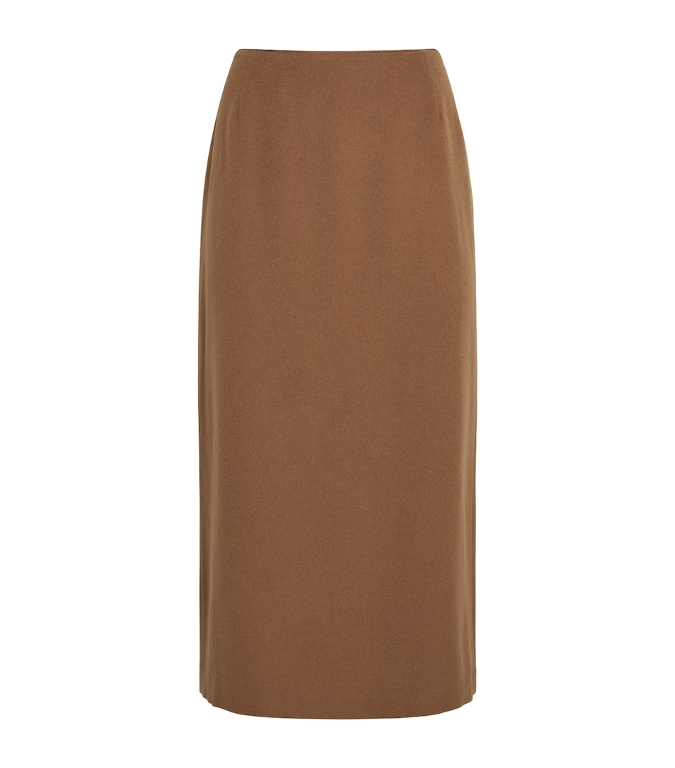 Lafayette 148 Womens Camel Hair Maxi Skirt Vicuna