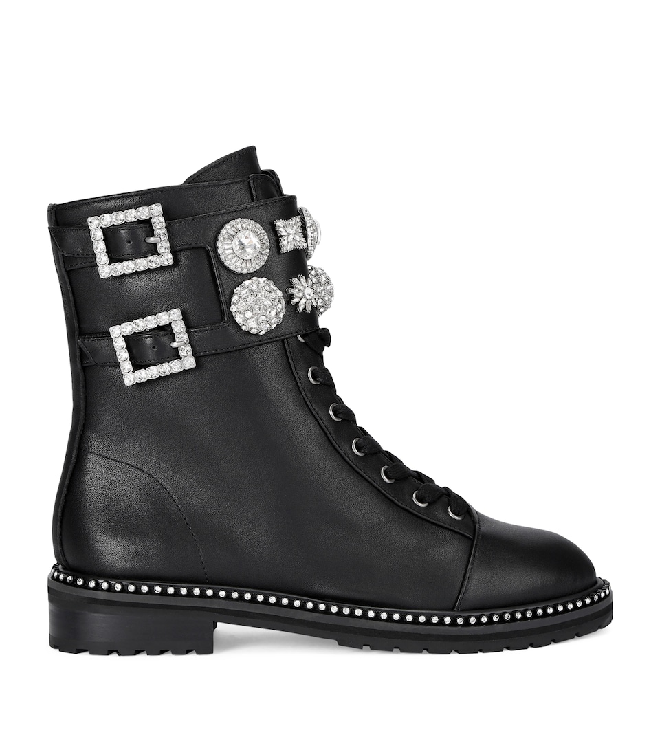 Leather Stoop Lace-Up Boots