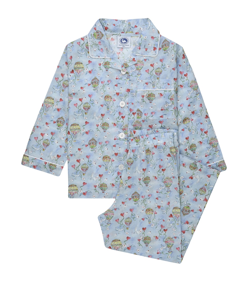 Trotters Cotton Love In The Air Pyjama Set (1-5 Years) Pale Blue