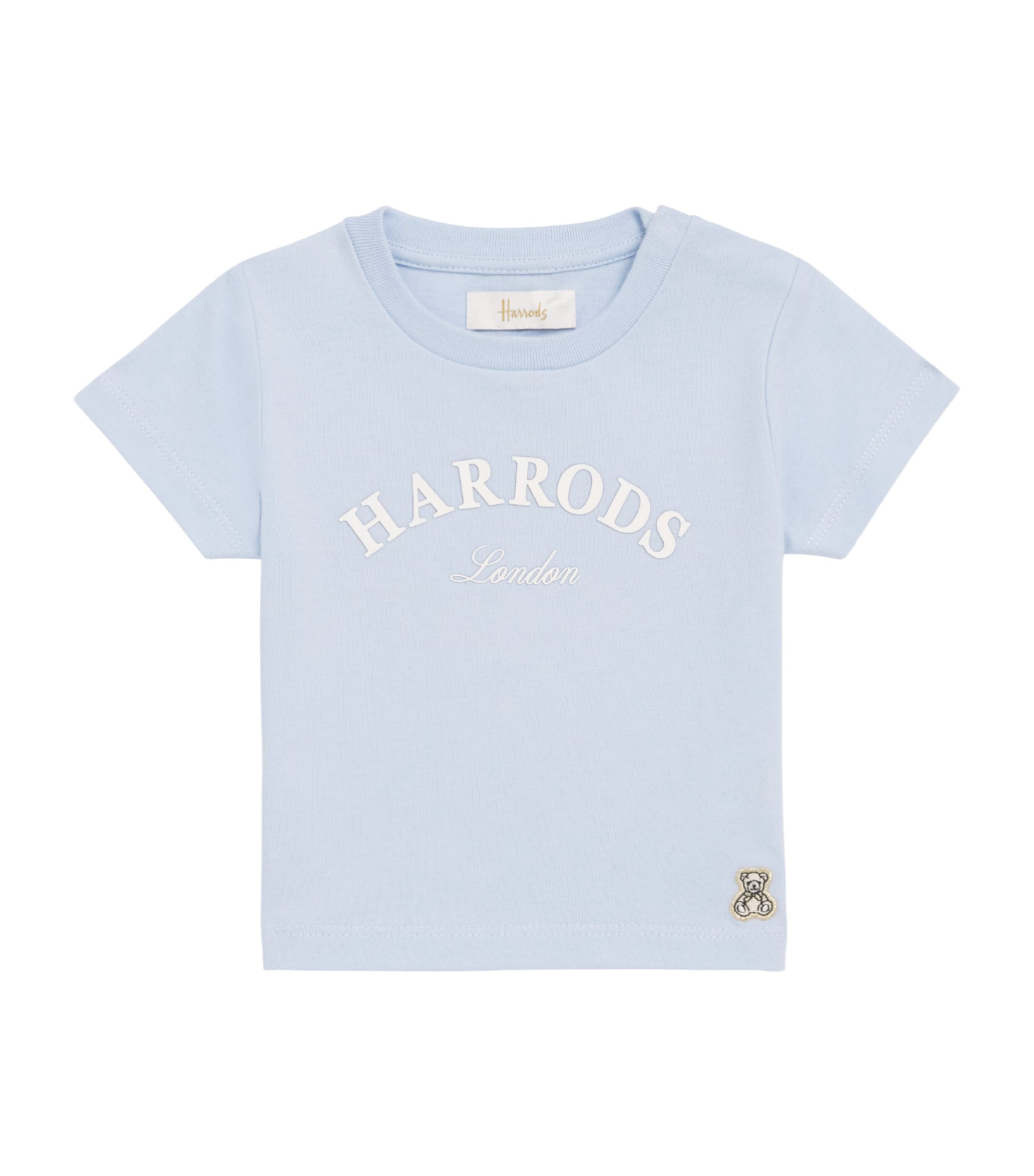 Harrods Cotton Jersey Logo T-Shirt (0-18 Months) Blue