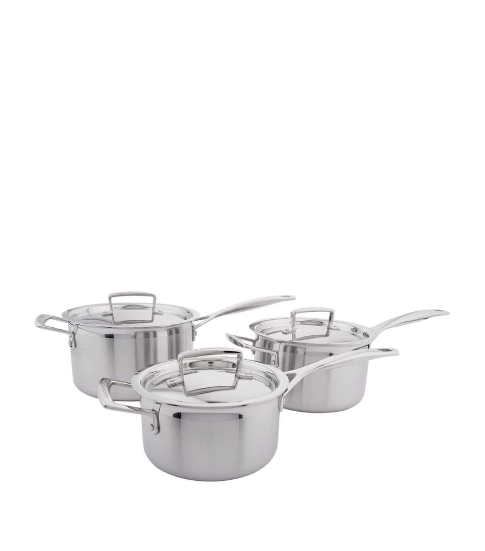 3-Ply Stainless Steel Saucepans (Set of 3)
