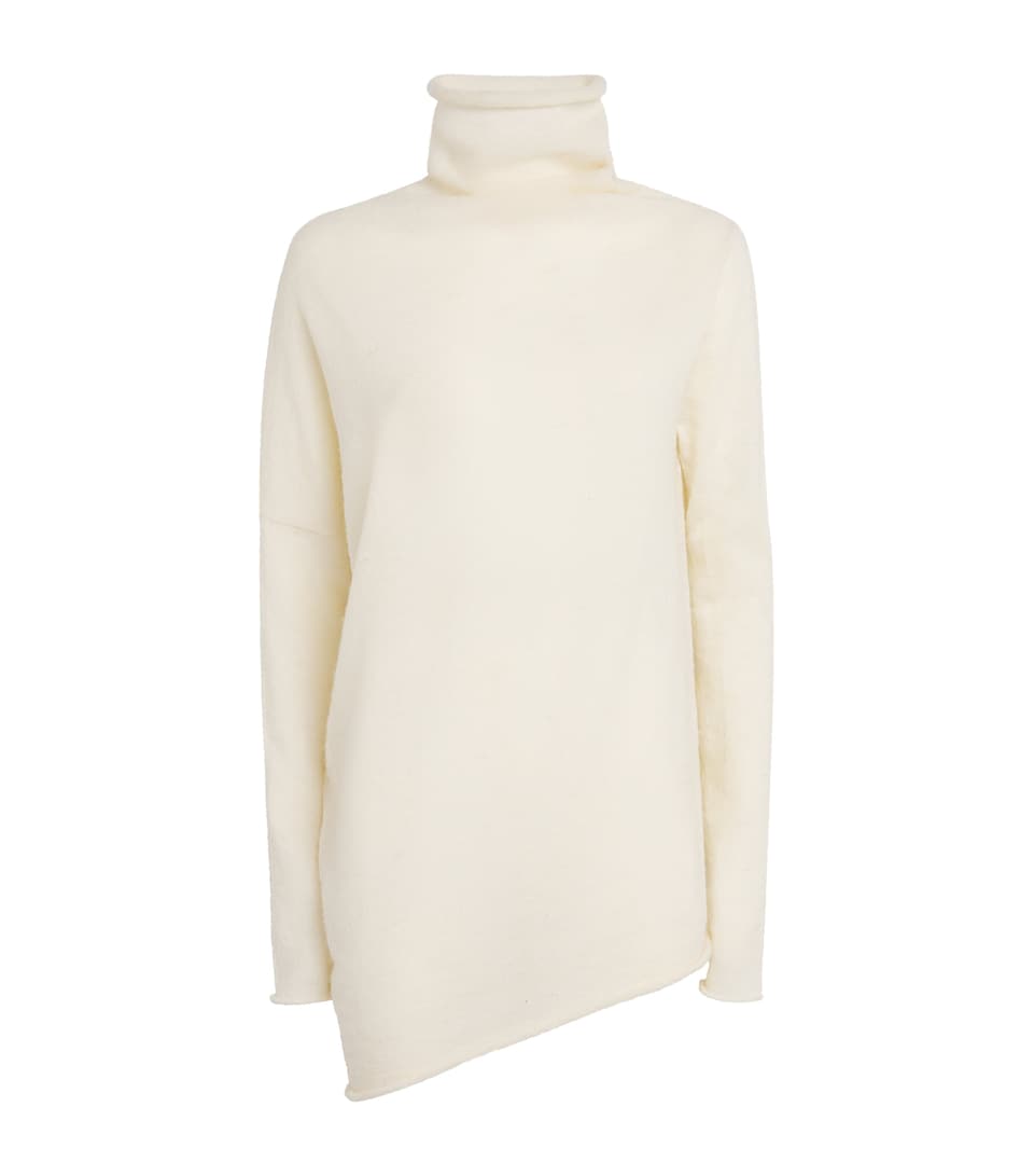 Alpaca-Blend Askew Sweater