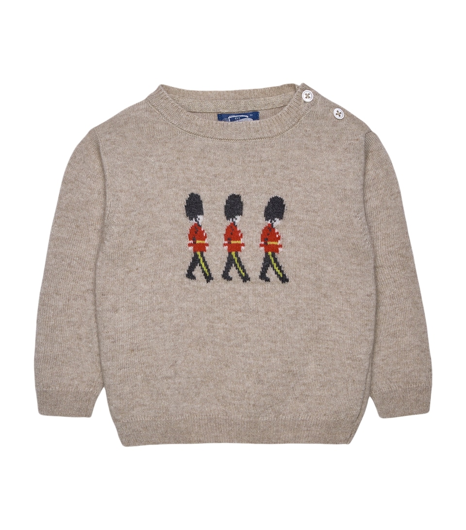 Trotters Marching Guardsman Sweater (3-24 Months) Oatmeal