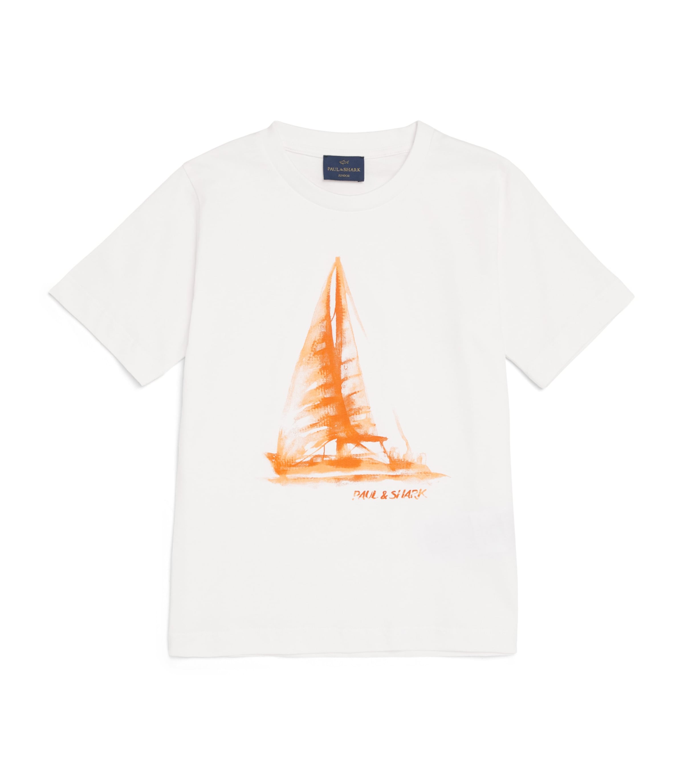 Paul & Shark Cotton Printed T-Shirt (8-14 Years) Optical White