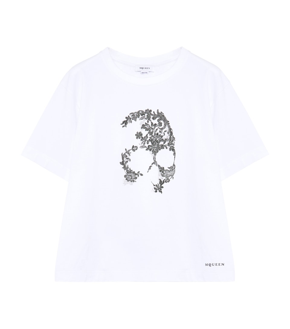 Cotton Lace Skull T-Shirt