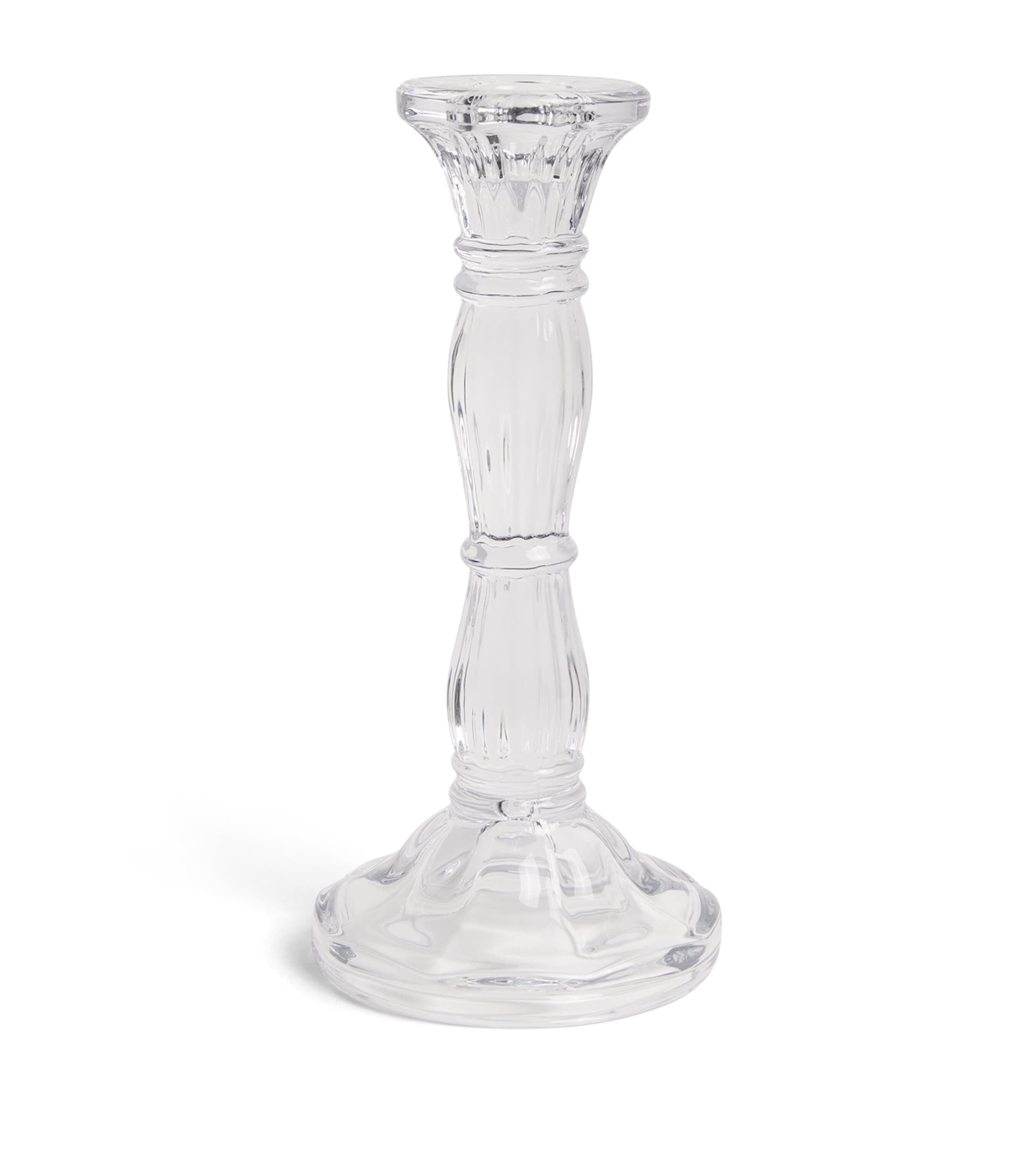 Harrods Clear Glass Candle Holder Clear