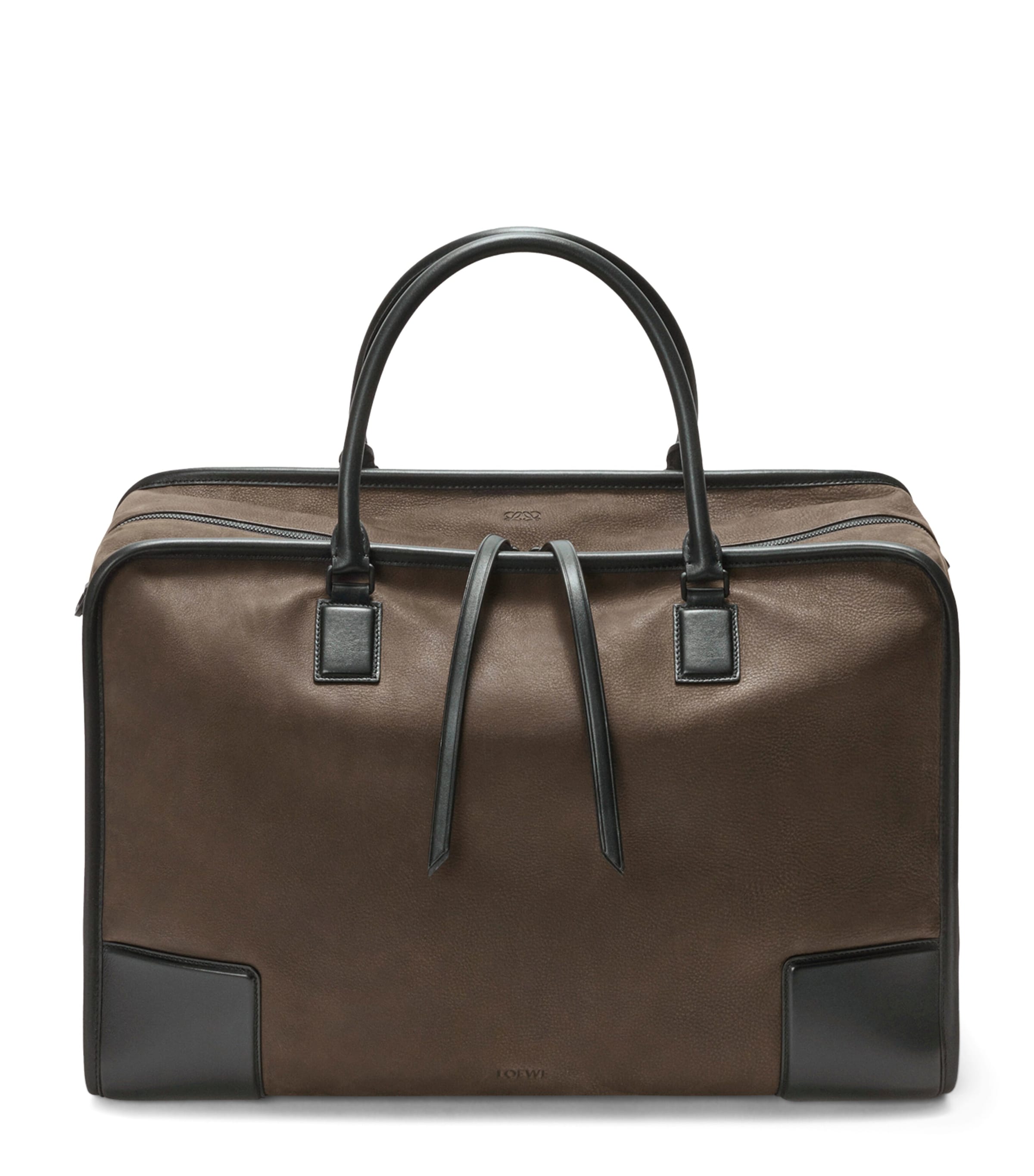 LOEWE Large Leather Amazona 180 Duffle Bag Khaki