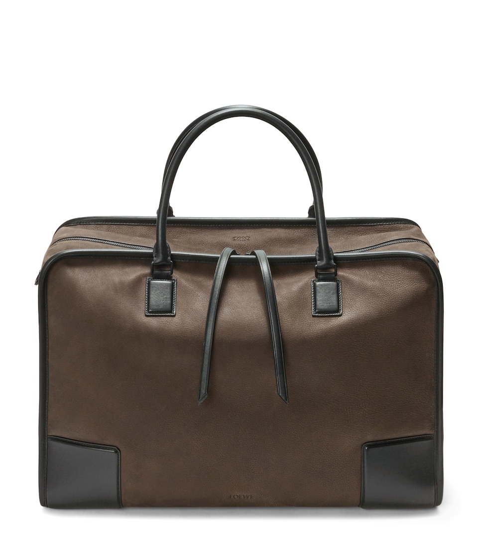 LOEWE Large Leather Amazona 180 Duffle Bag Khaki