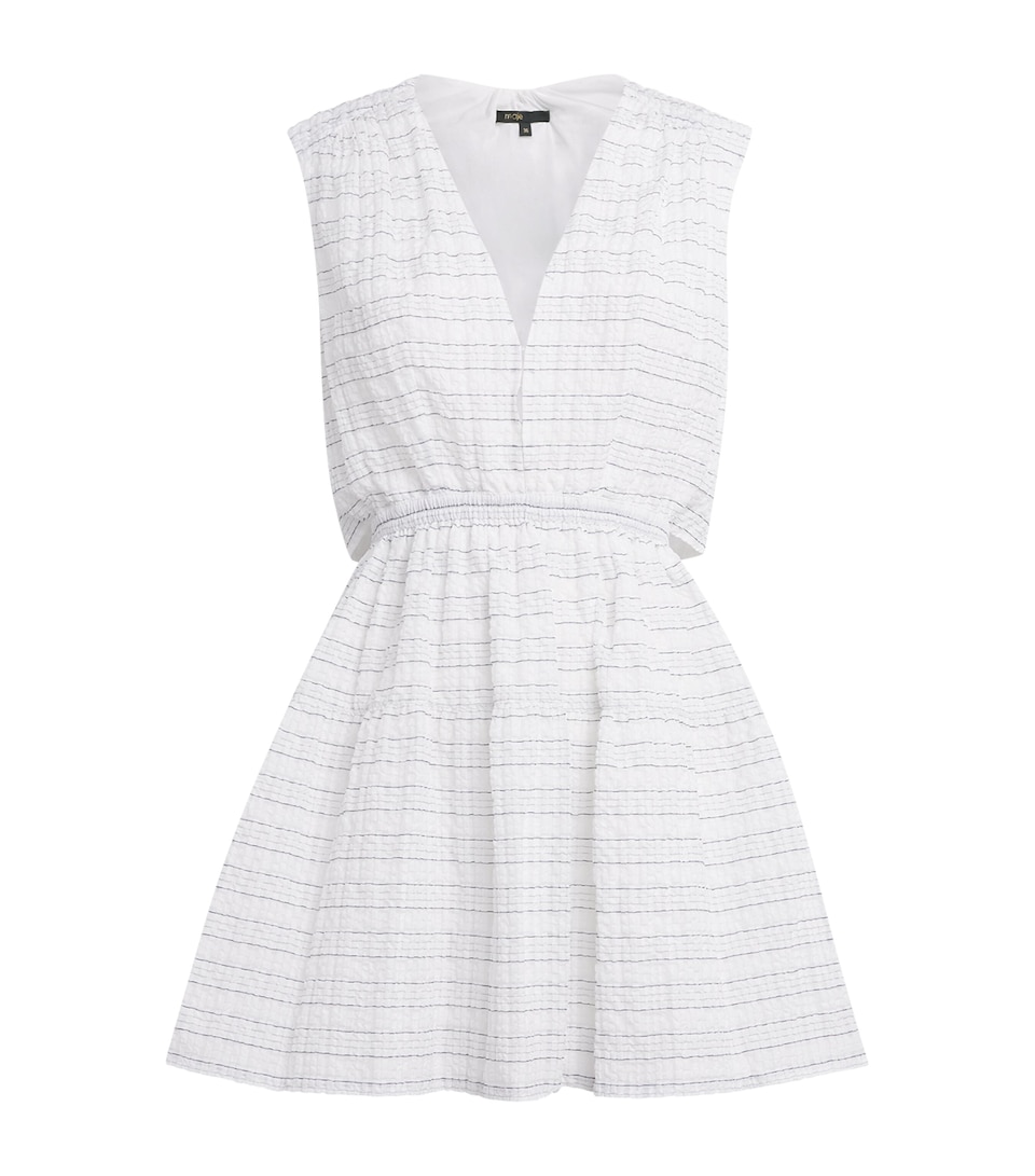 Crinkle Open-Back Mini Dress