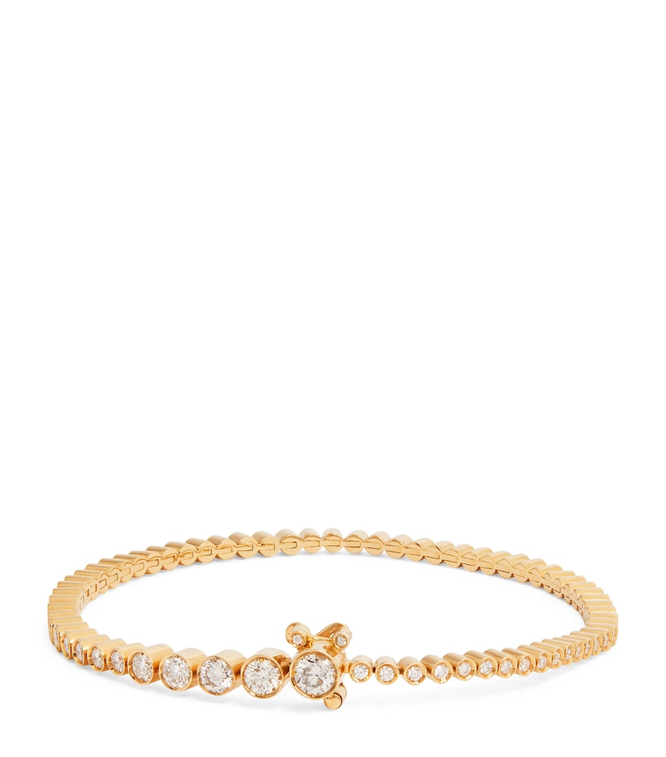 Yellow Gold and Diamond Tennis Bracelet