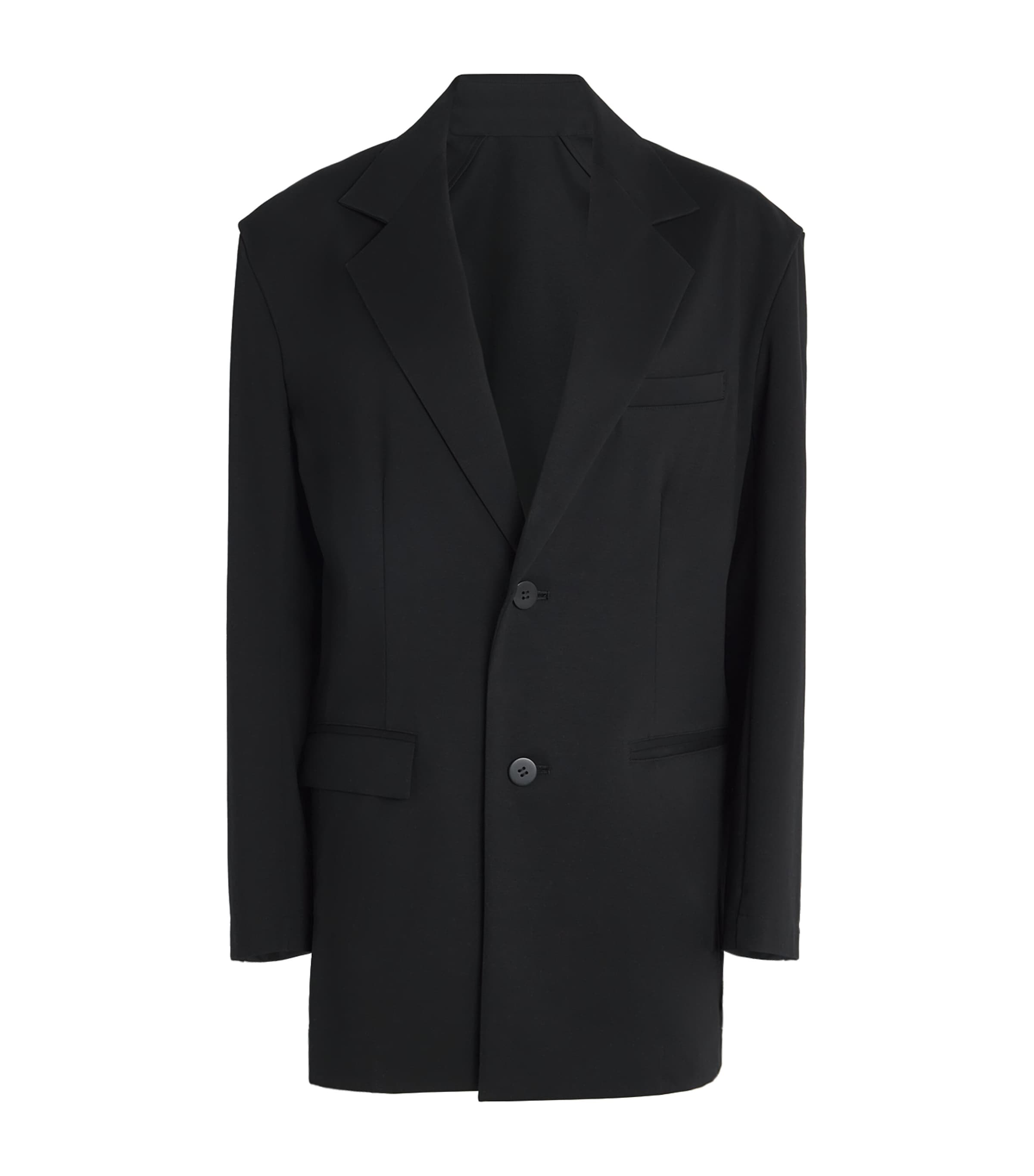 Issey Miyake Womens Cotton-Blend Simple Ensemble Blazer