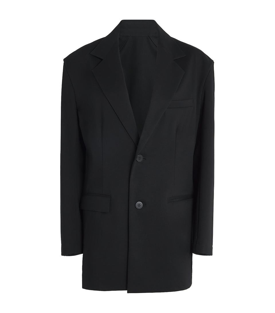 Issey Miyake Womens Cotton-Blend Simple Ensemble Blazer