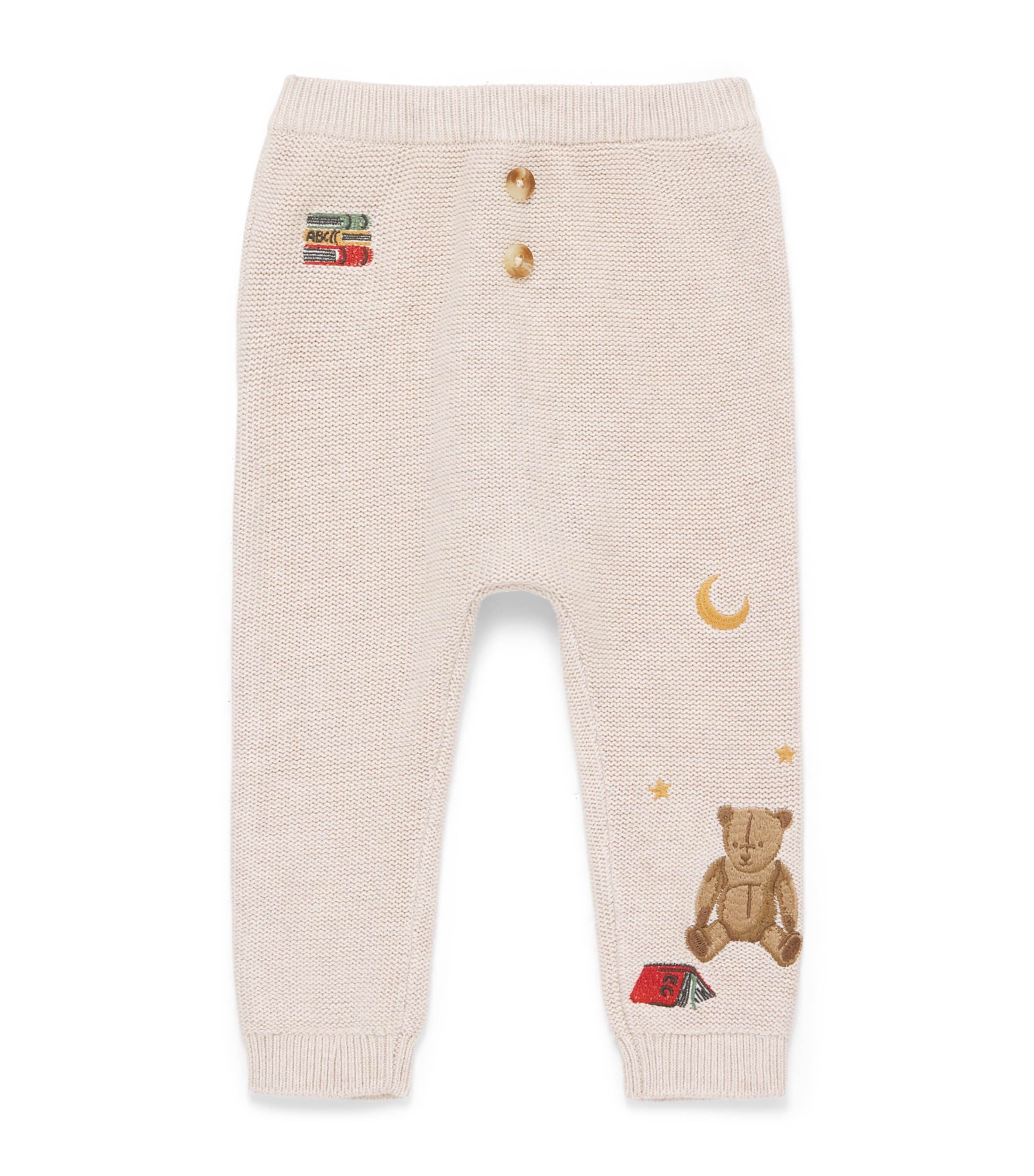 Eleanor Charles Organic Cotton Embroidered Sweatpants (0-36 Months) Td