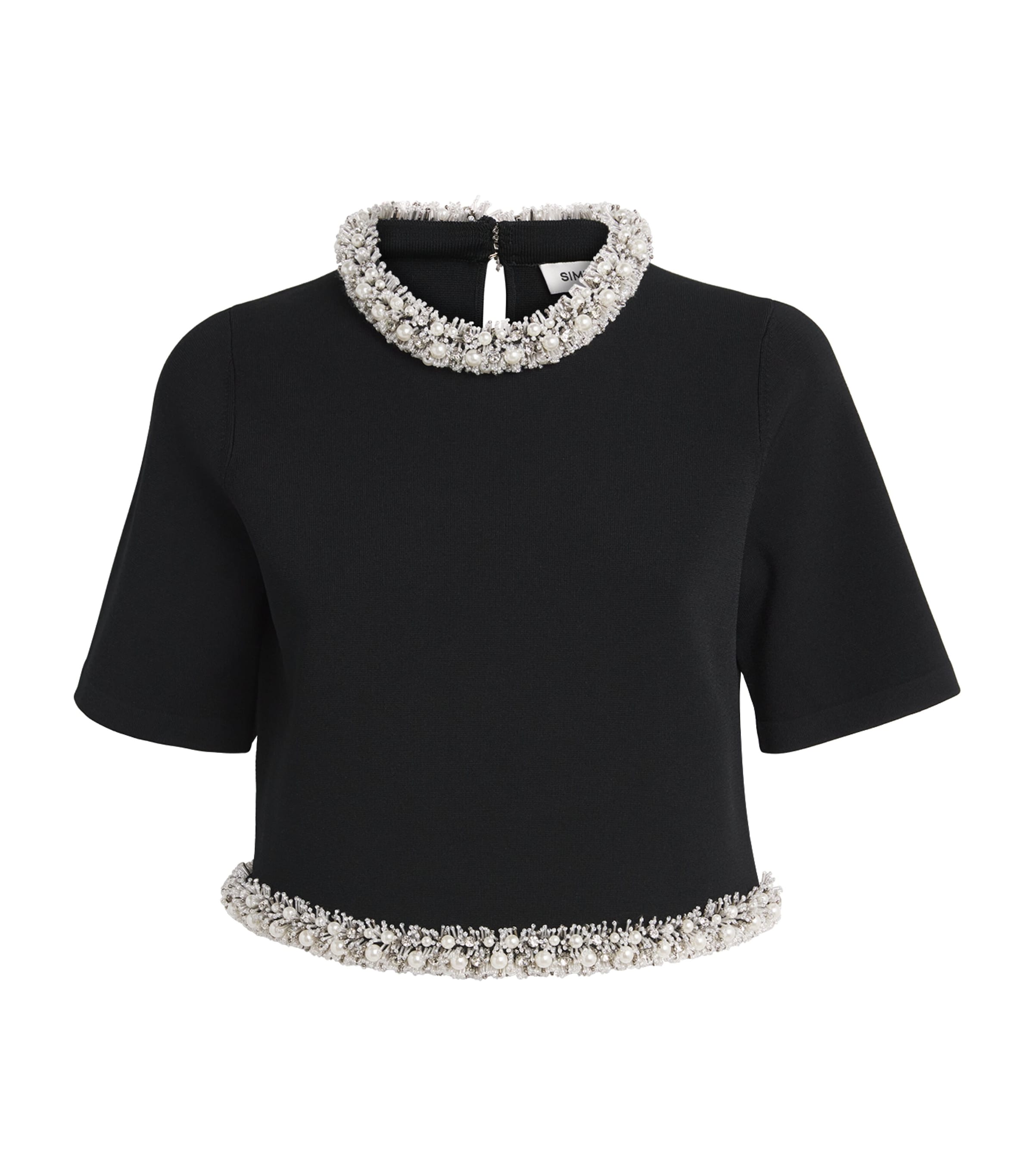 Embellished-Trim Ozelle Top