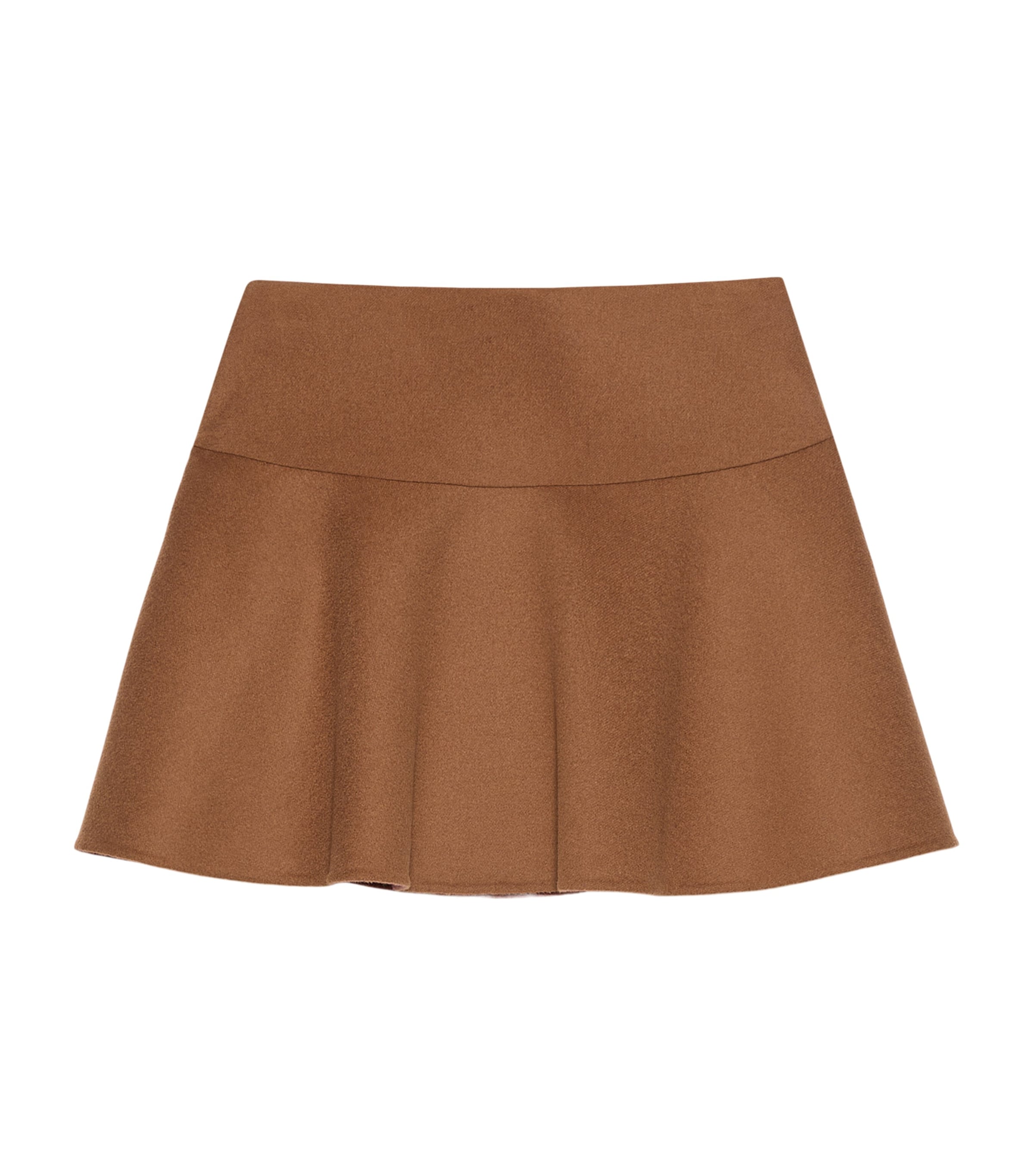 MAX&Co. Womens Virgin Wool Mini Skirt Cinnamon