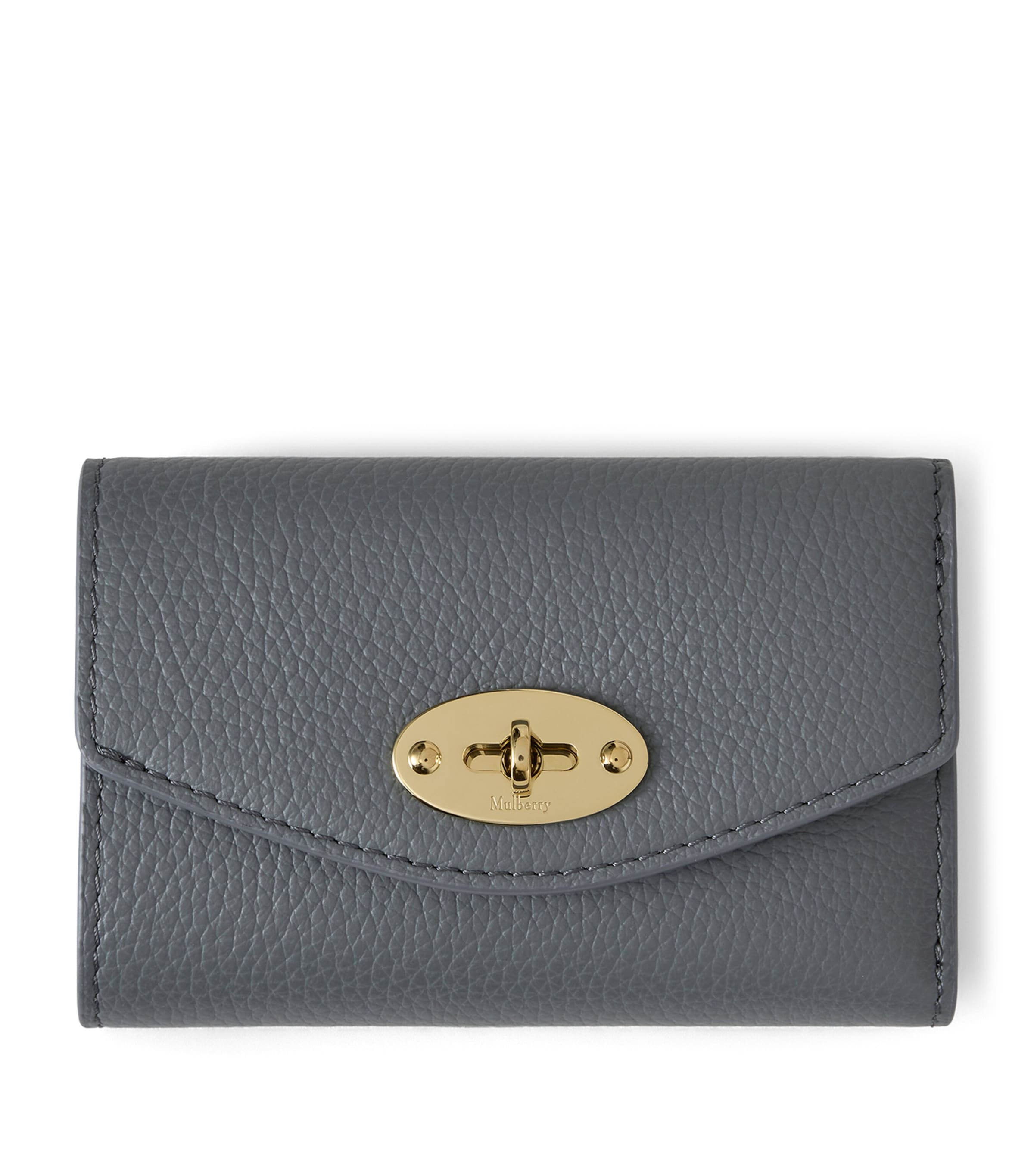Mulberry Leather Folded Darley Wallet Foggy Grey